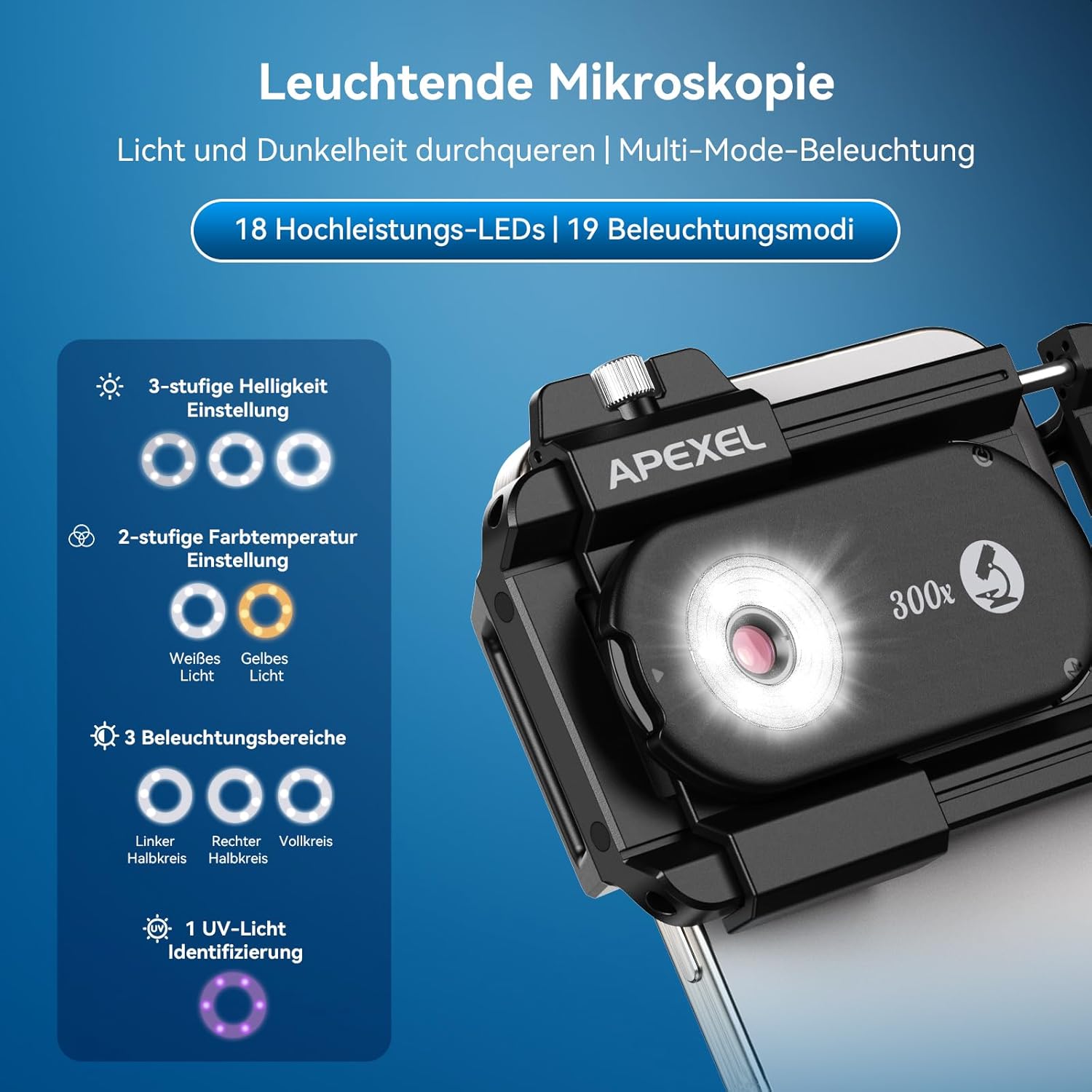 Evil Eye 300X Microscopio per Telefono con CPL - immagine 4