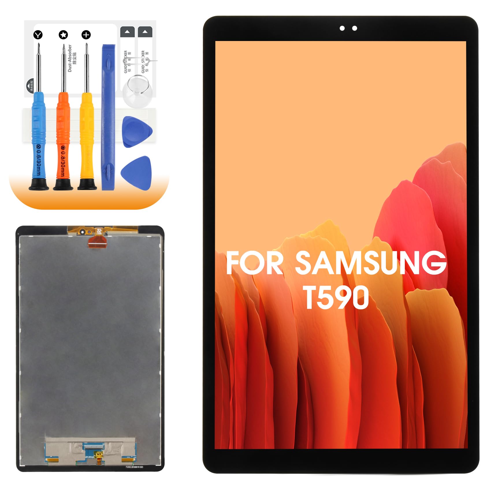 Display LCD per Samsung Galaxy Tab A (2018) 10.5", Nero