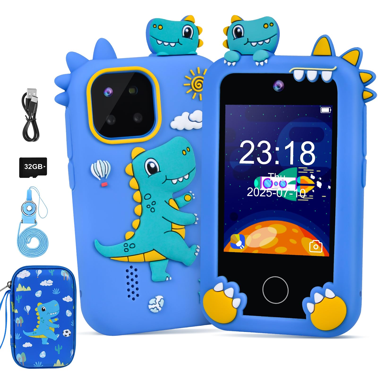 Smartphone Giocattolo per Bambini 2.8", Blu