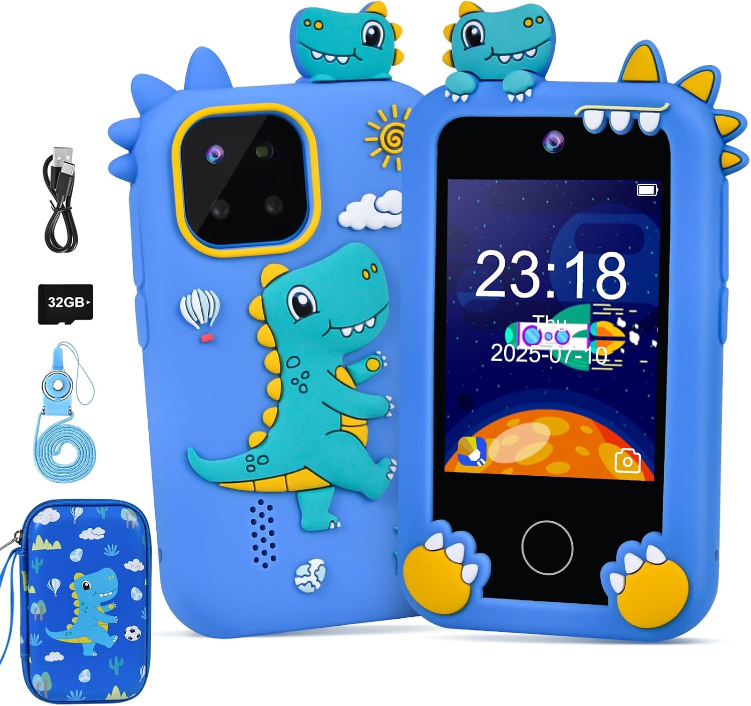 Smartphone Giocattolo per Bambini 2.8", Blu - immagine 1