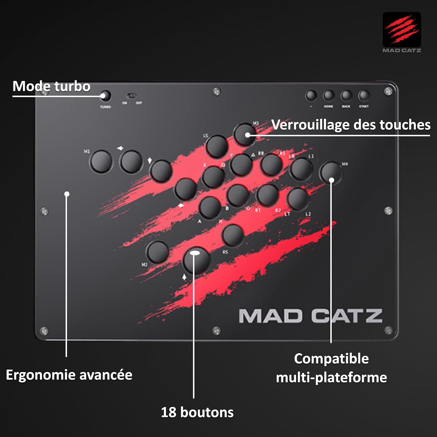 MAD CATZ GAM.CTRL N.E.K.O CTRL ARCADE A 18 PULSANTI - immagine 2