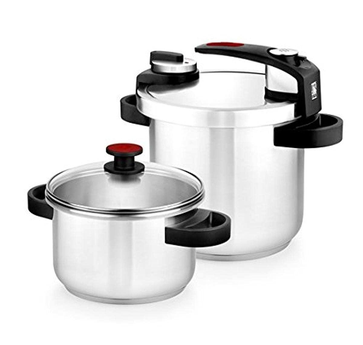 BRA Tekna Set di pentole a pressione rapida, acciaio inox