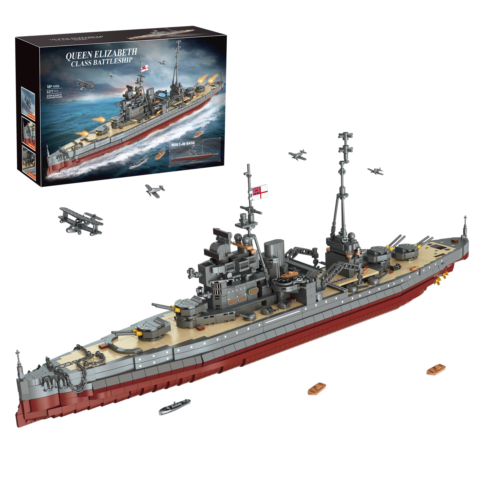 Muuchuu Set Gioco Militare Nave da Guerra Queen Elizabeth
