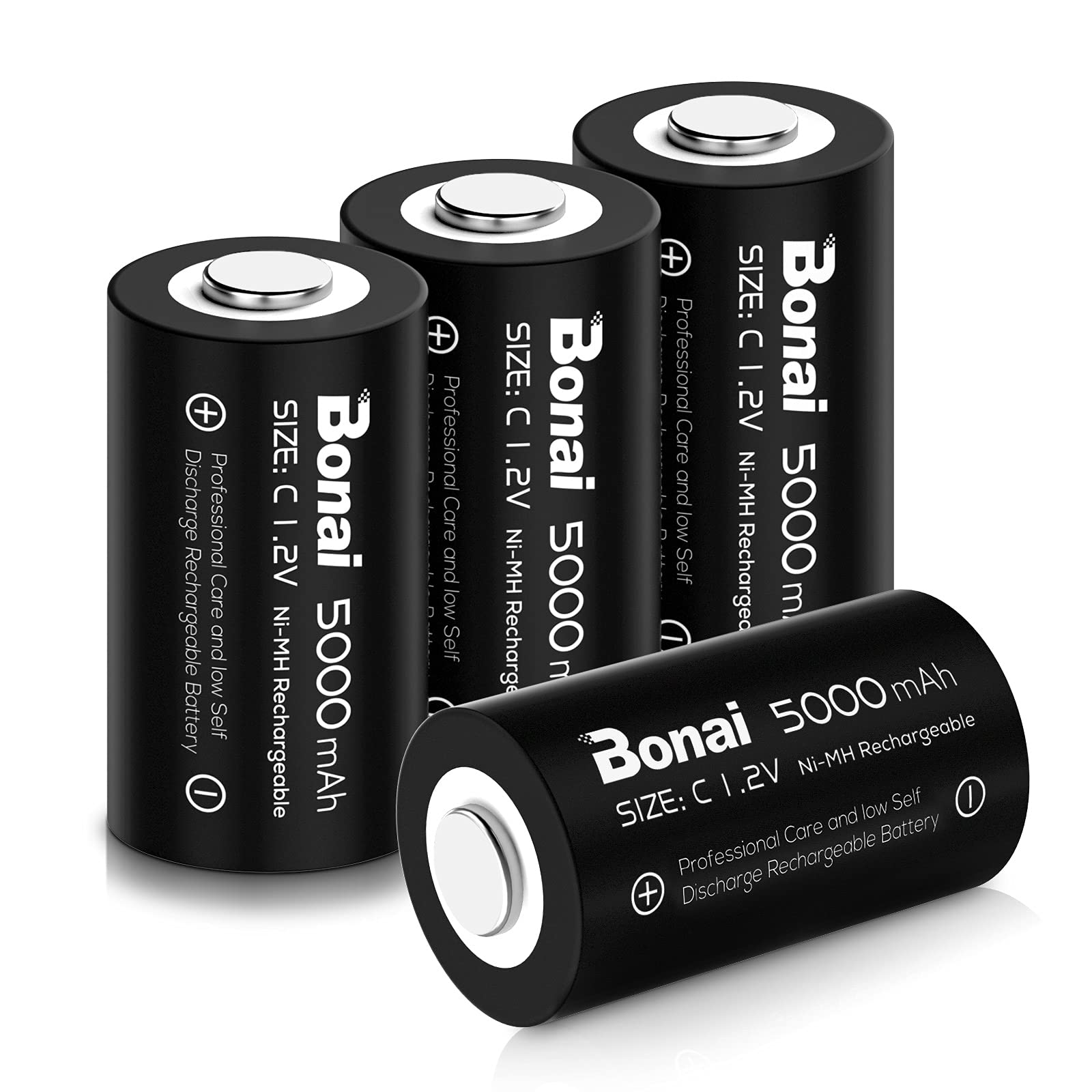 Bonai C Batterie Ricaricabili 5000mAh (4 pezzi)