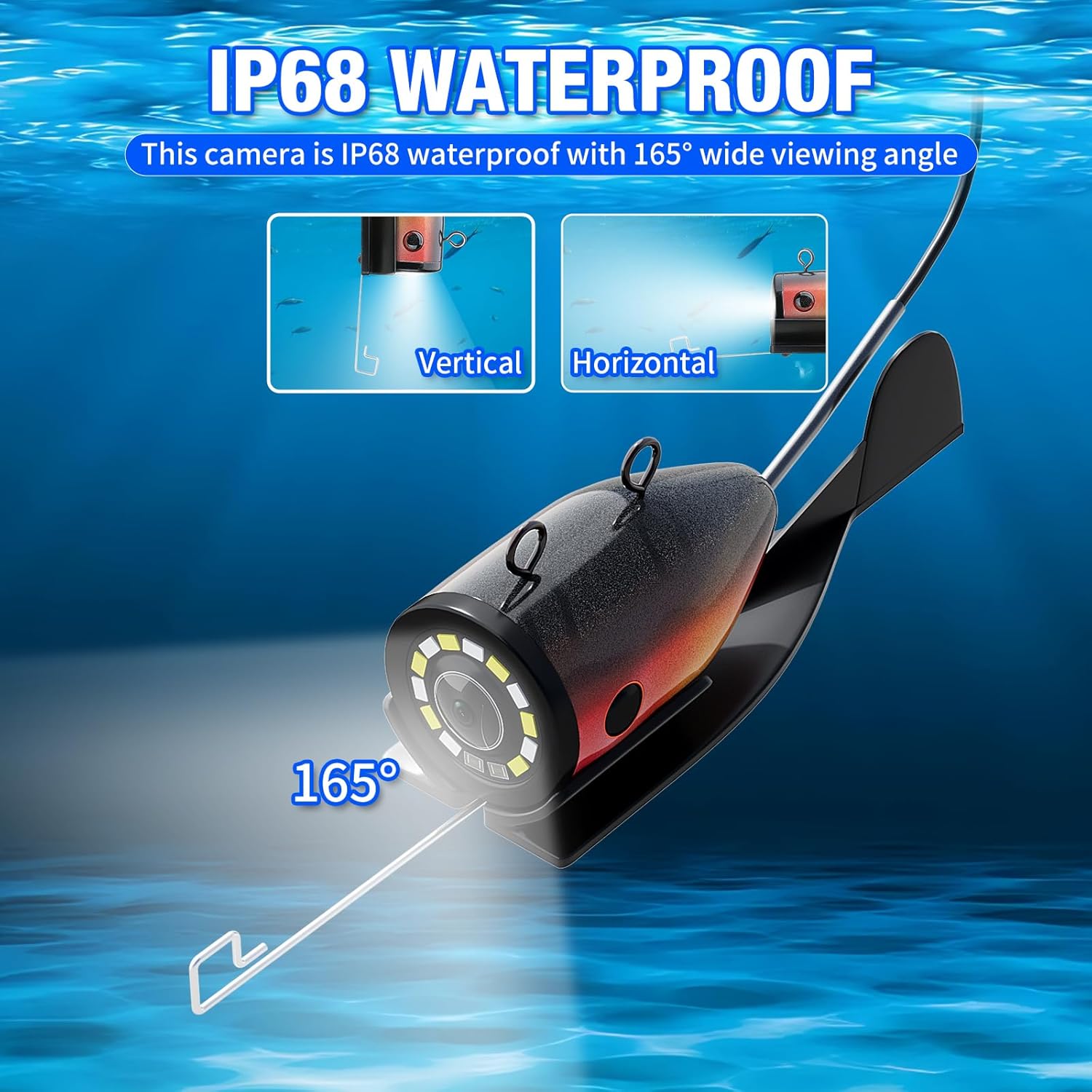 Fishfinder con Monitor IPS 4.3" e Telecamera Subacquea HD - immagine 4