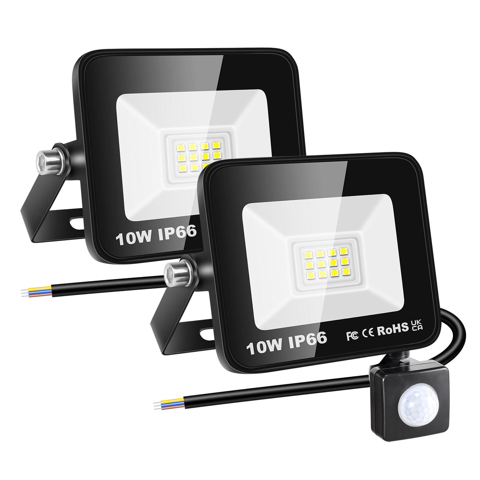 Rigidon Faretto LED Esterno 10W con Sensore (2pz)