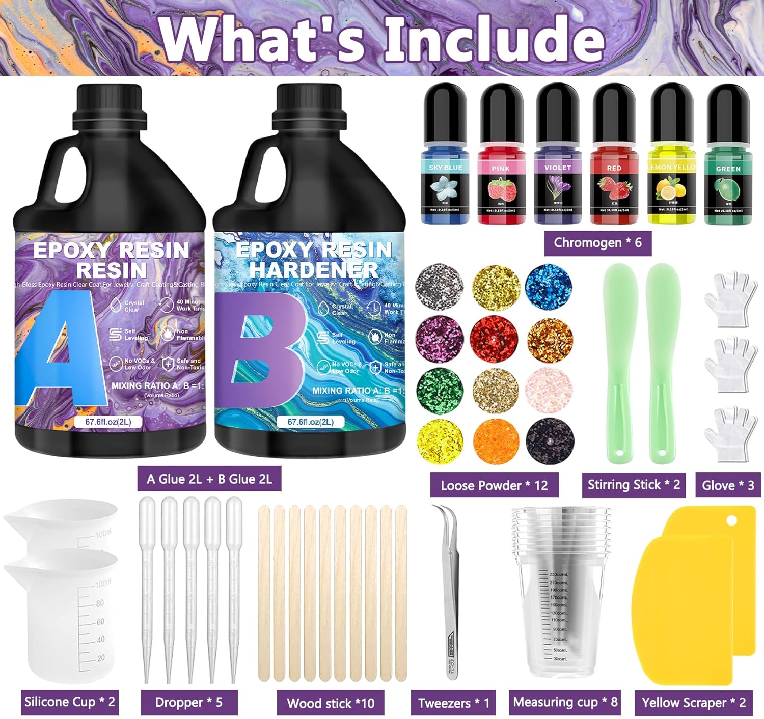 Rddaipe Resina Epossidica Trasparente 4L - immagine 2