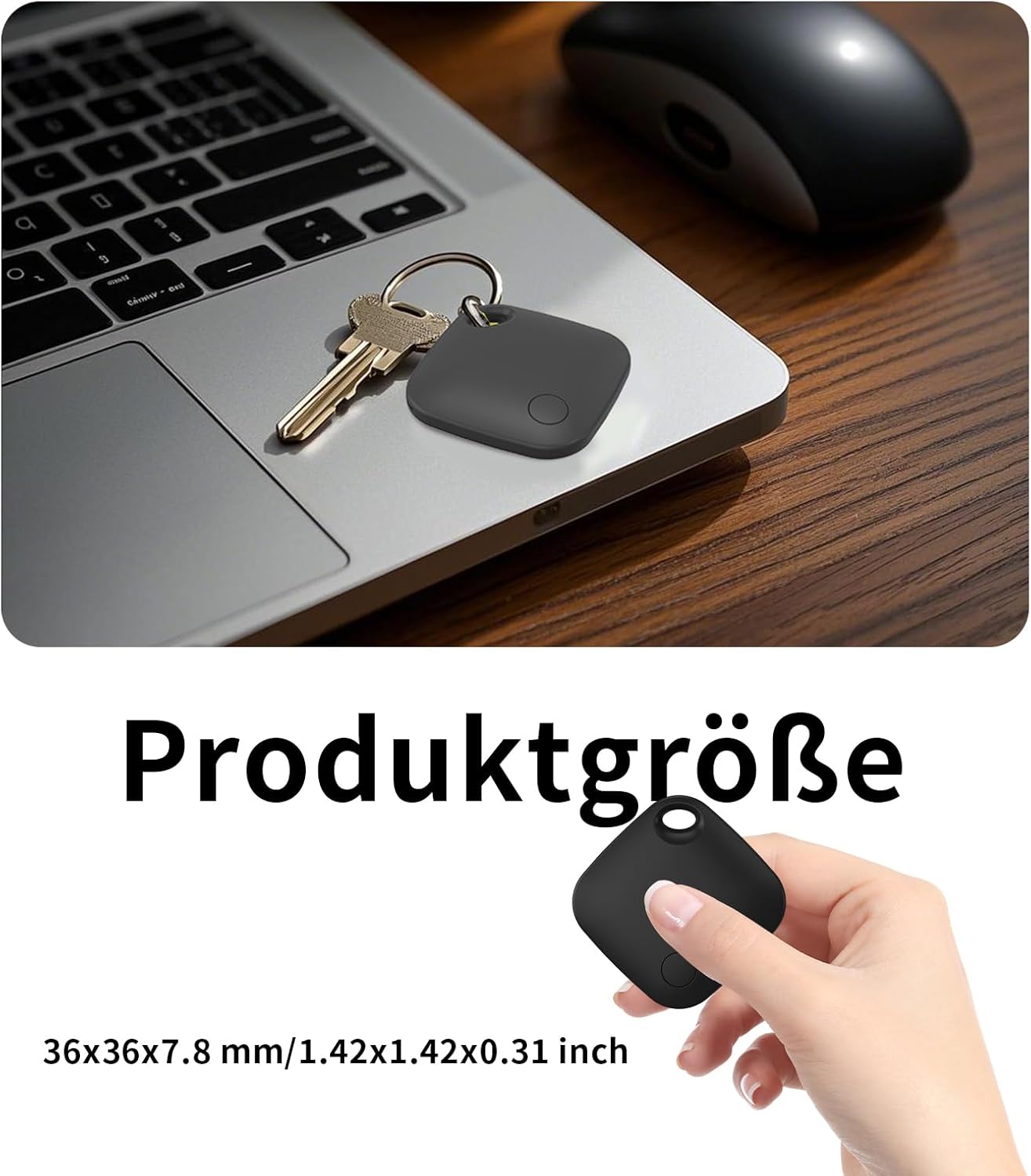 Rsh - Tracker per Chiavi Compatibile Apple “Dov’è?” (4 pz) - immagine 6