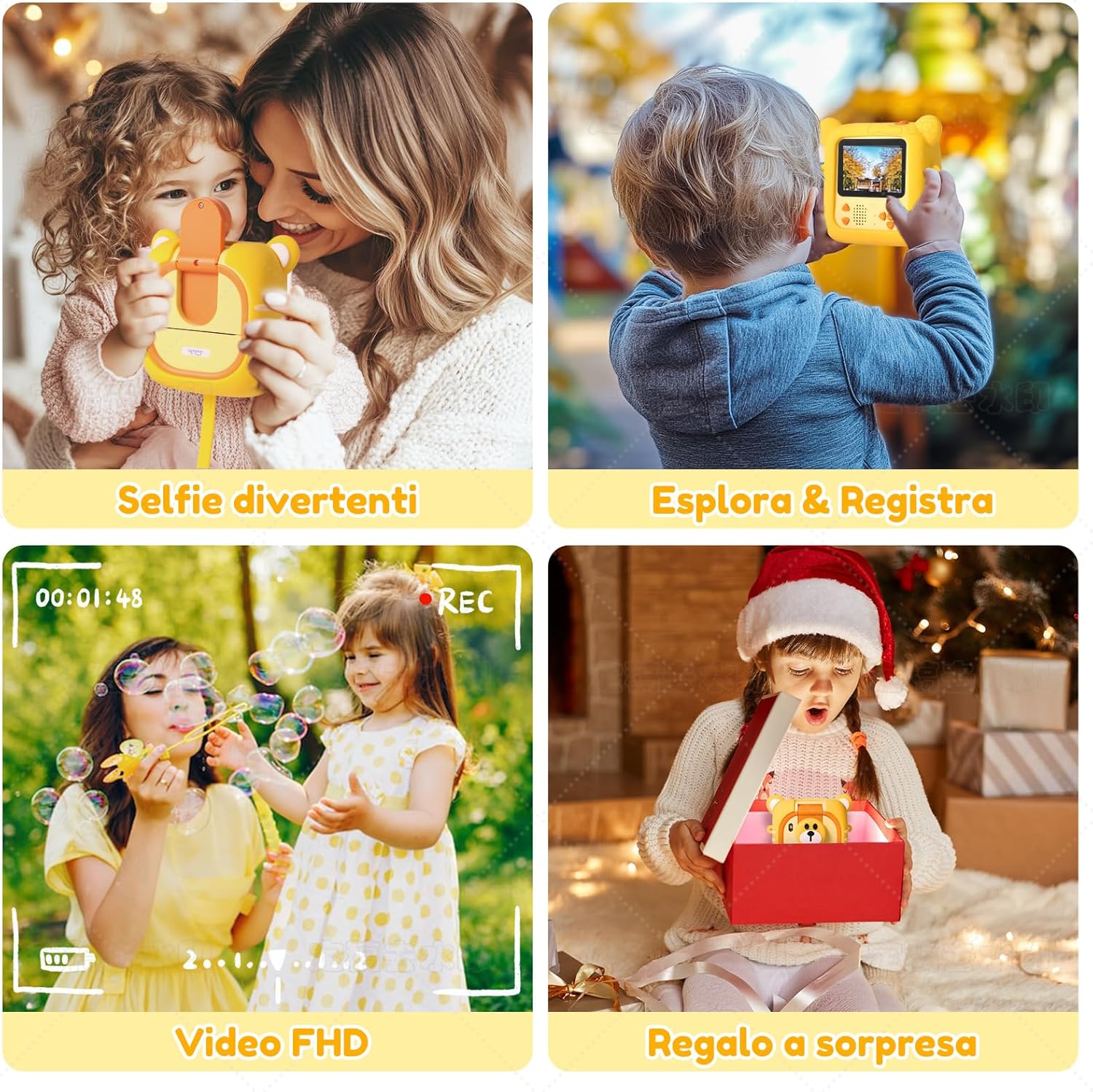Macchina Fotografica Istantanea Bambini con 7 Rotoli Carta - immagine 3