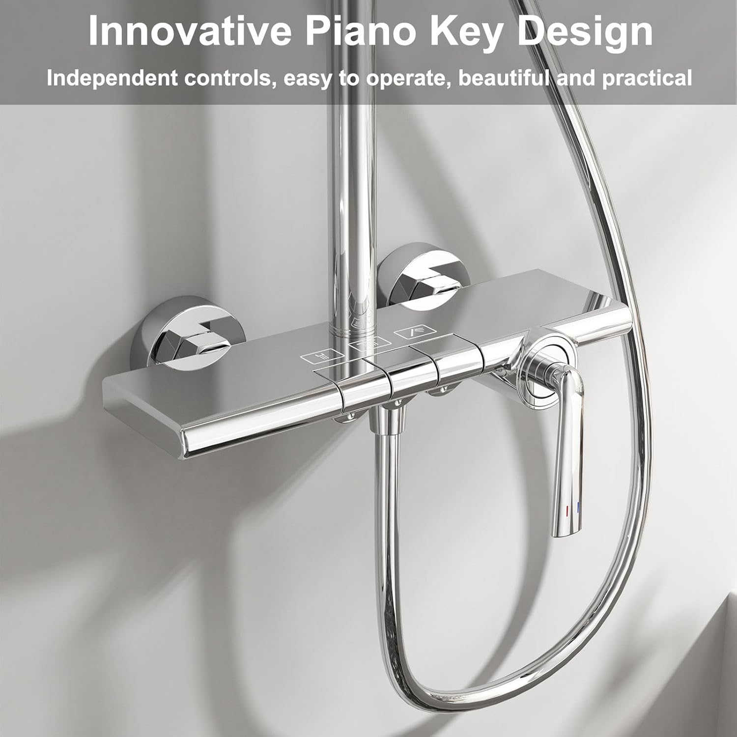 Set Doccia con Miscelatore Cascata e Tasti Pianoforte - immagine 5