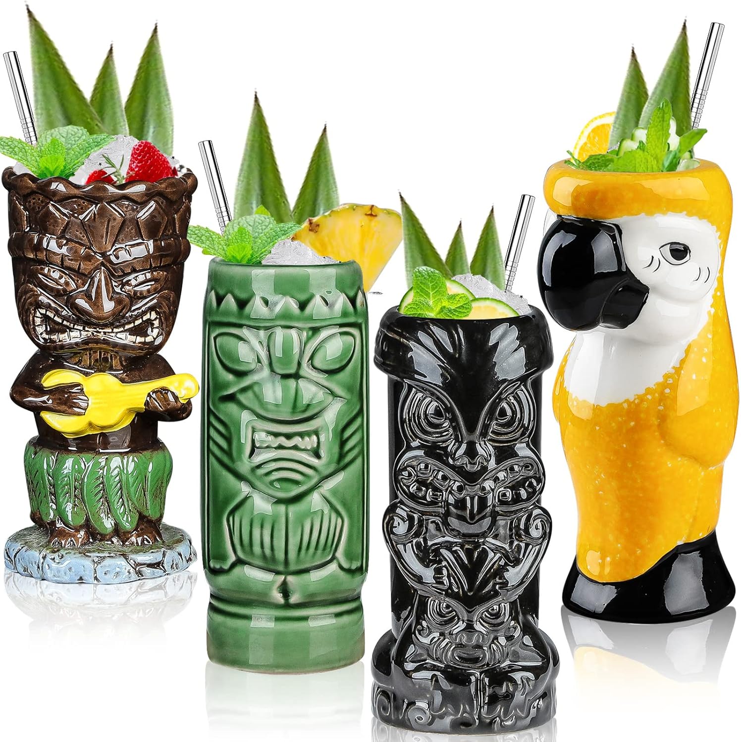 Tiki Bicchieri per Cocktail Set di 4 in Ceramica - immagine 1