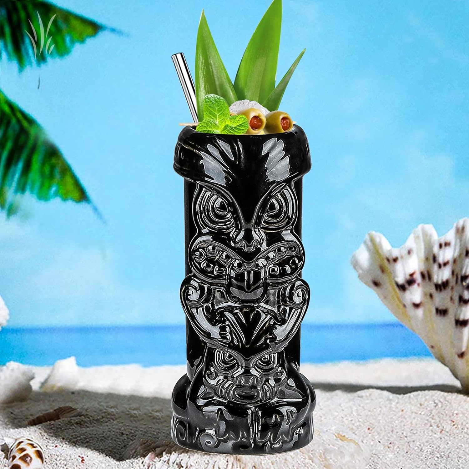 Tiki Bicchieri per Cocktail Set di 4 in Ceramica - immagine 5