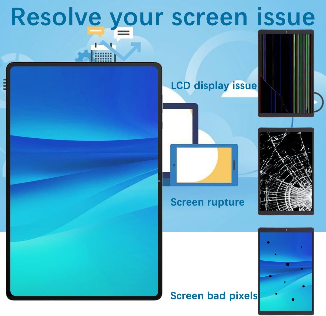 Hlygzx Schermo Display di Ricambio per Honor Pad X8a 11" - immagine 3