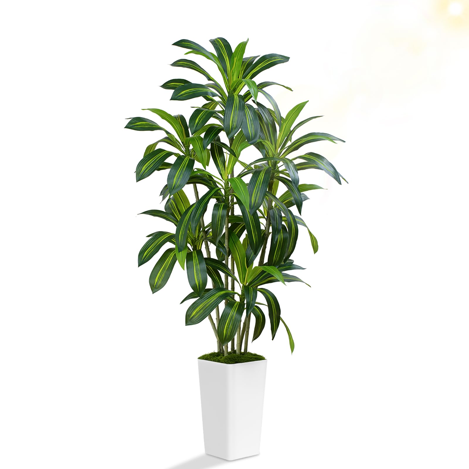 Zeeoze Pianta Artificiale Dracaena 180cm con Fioriera