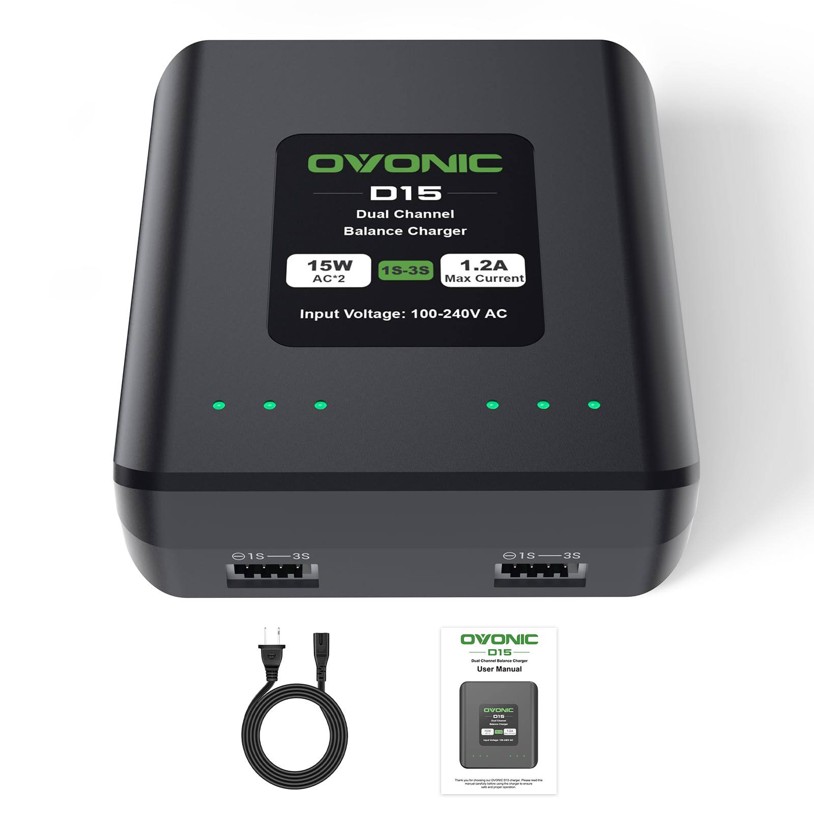Ovonic D15 Lipo - Caricatore Doppio Canale 15W