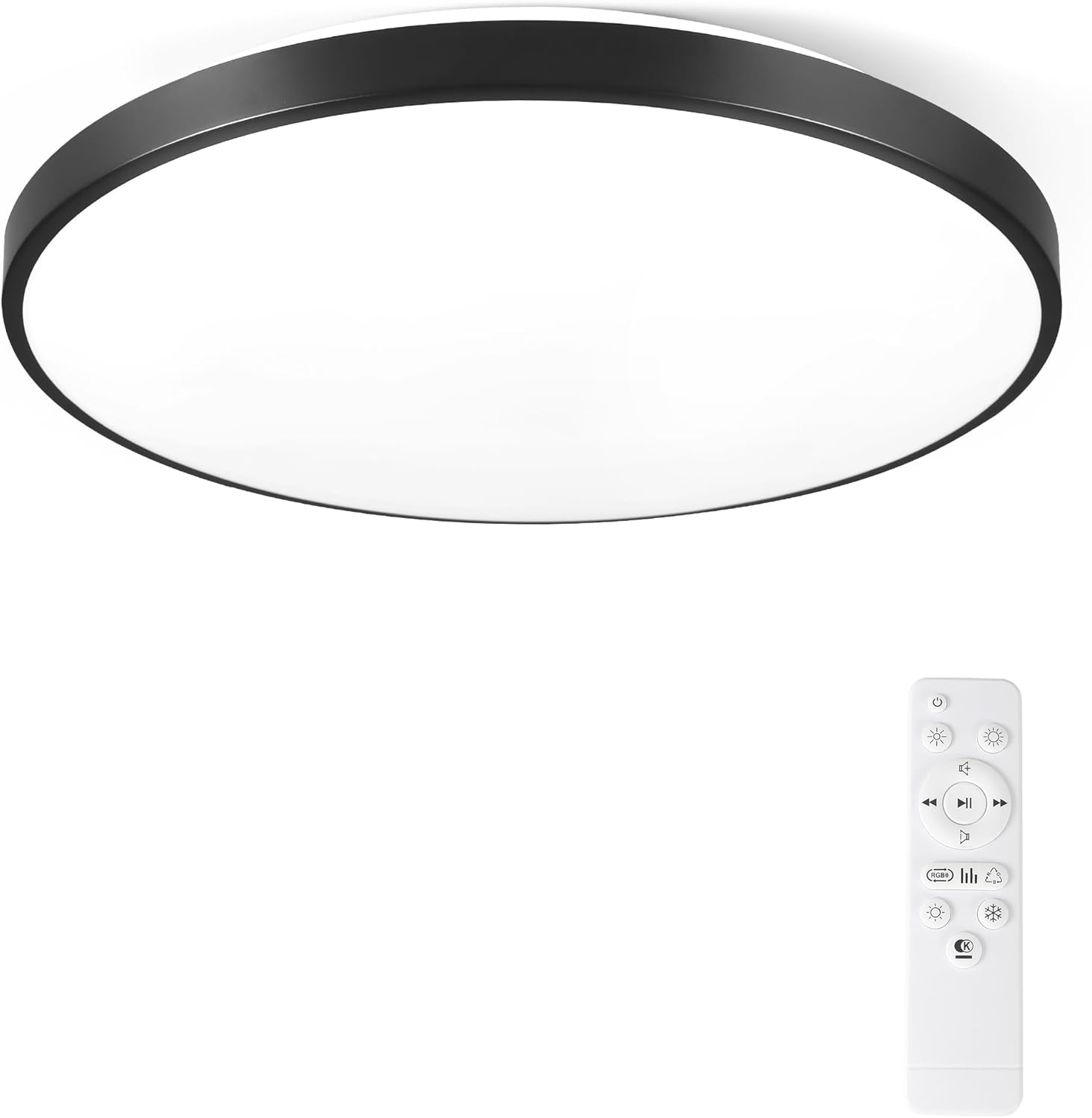 Horevo Plafoniera LED Incasso 40cm Nera - immagine 1
