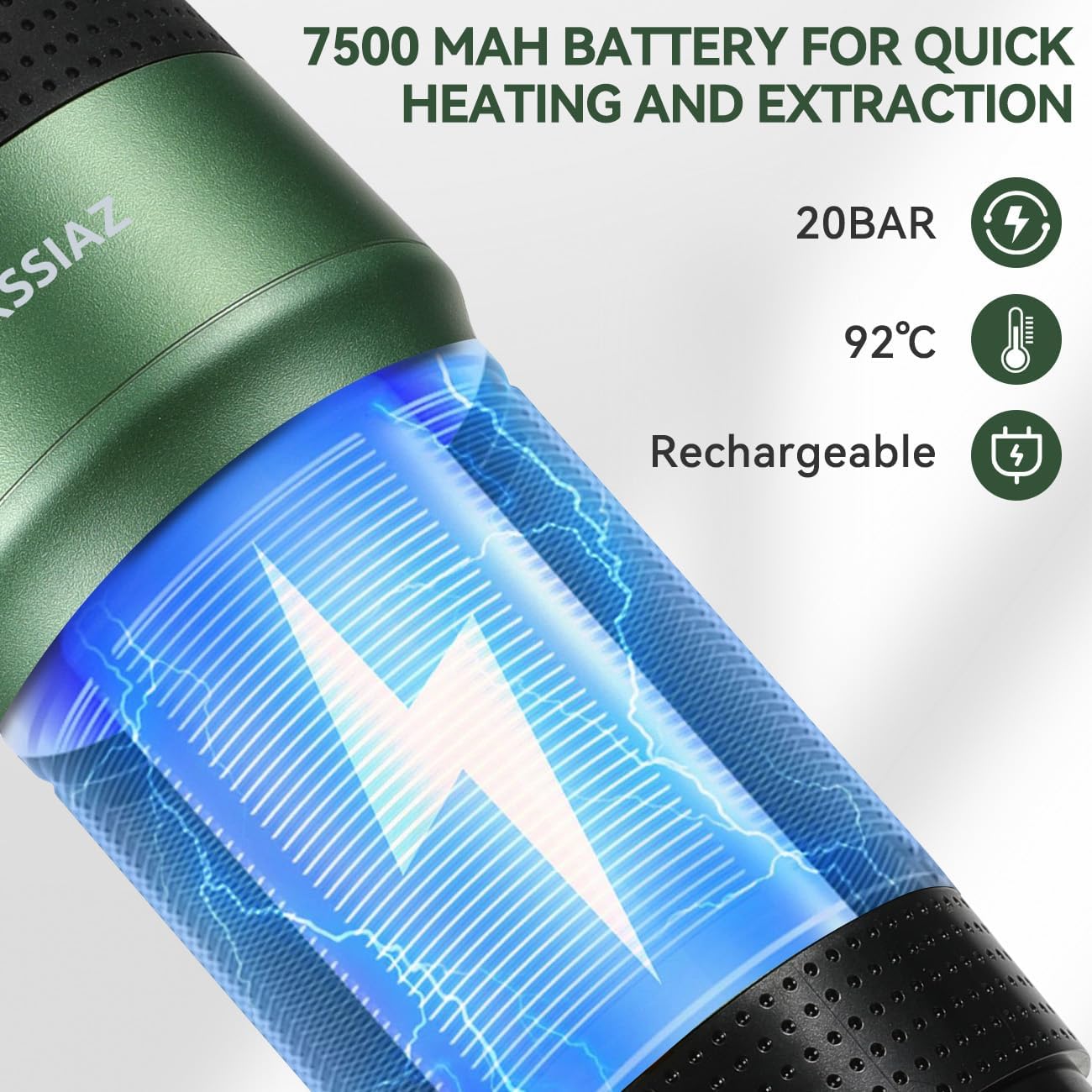 Macchina Caffè Espresso Portatile Elettrica, Verde - immagine 3