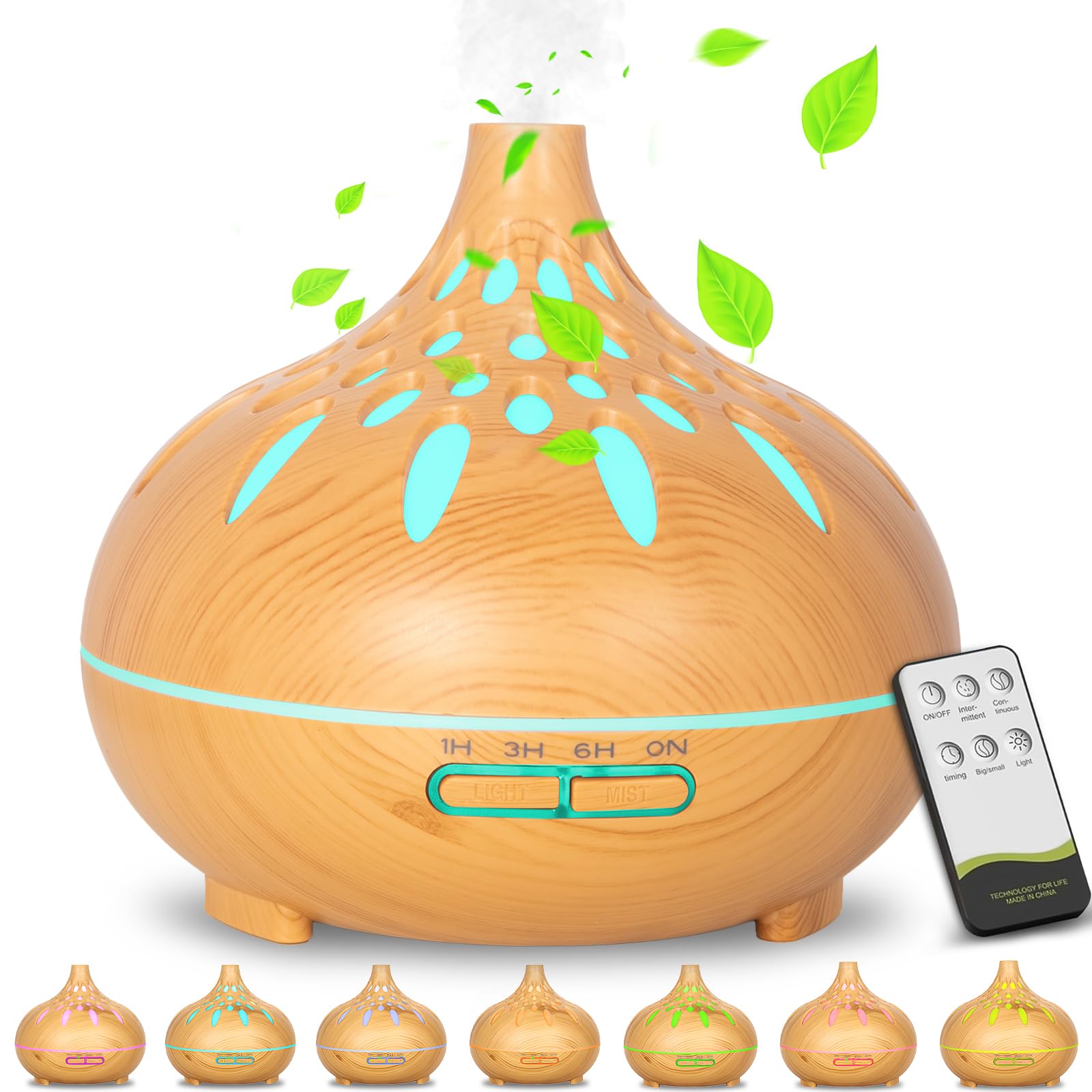 RDDAIPE Diffusore Oli Essenziali Ultrasuoni 500ml