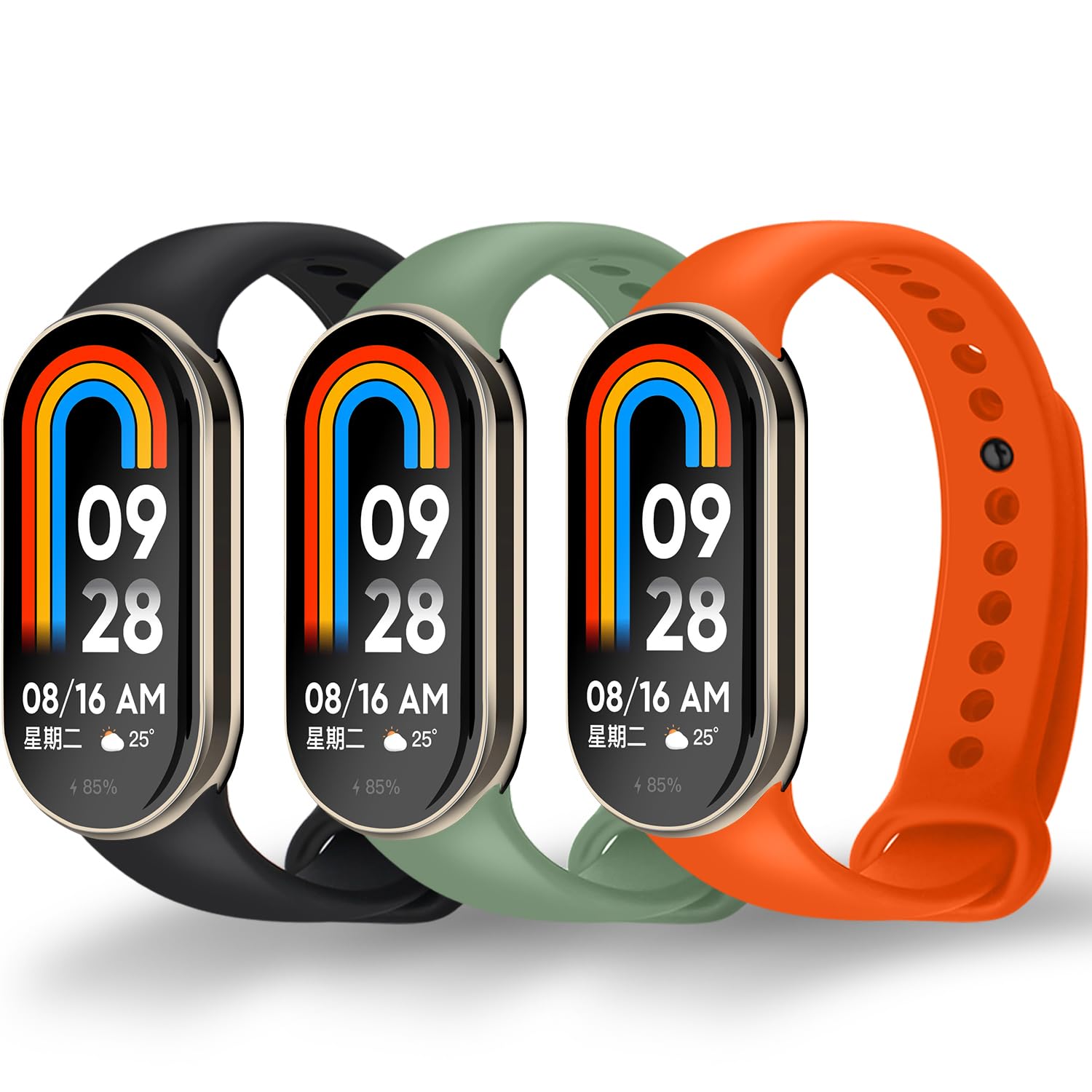 3PCS (Nero+Verde militare+Arancione)