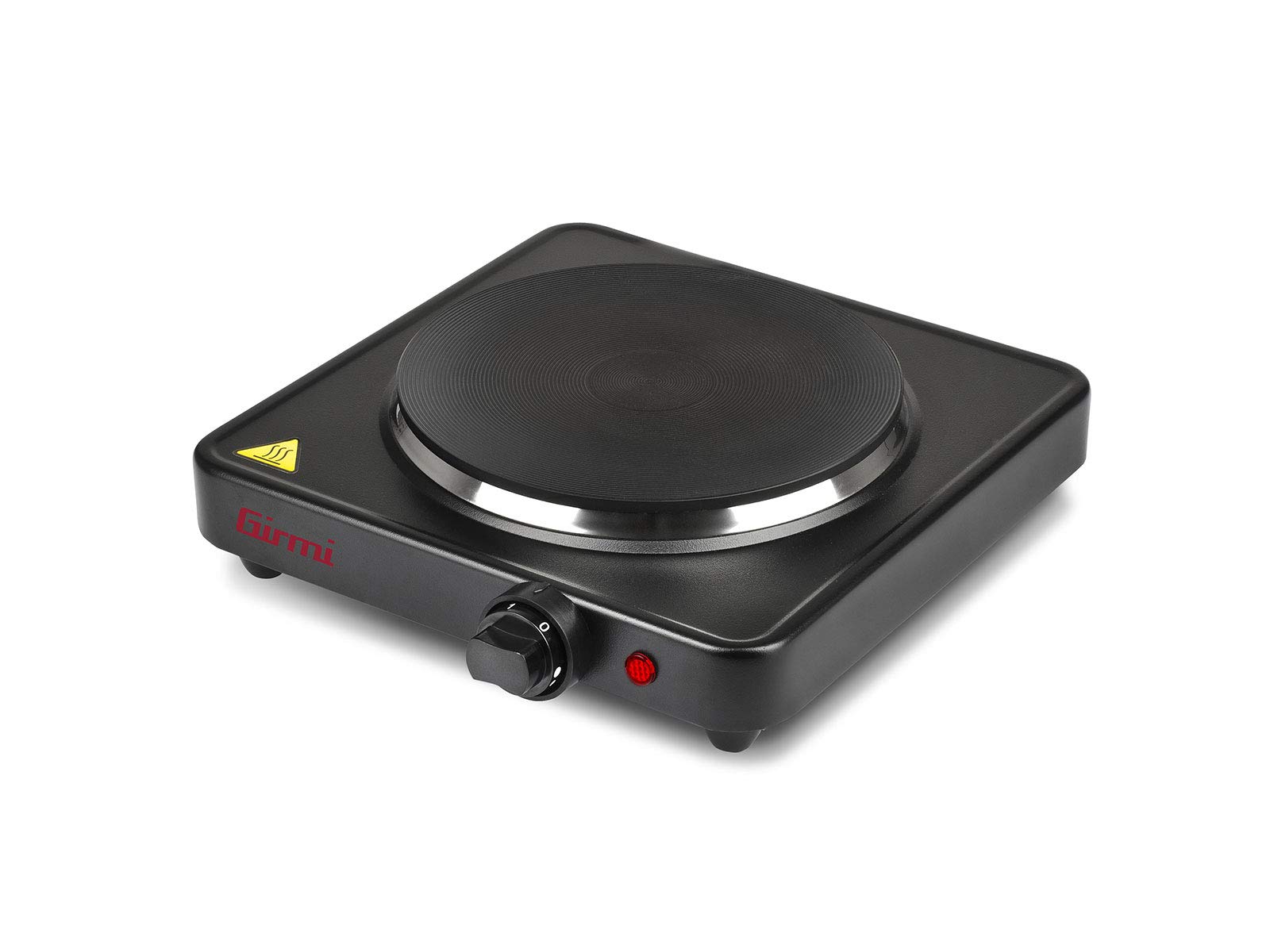 Girmi PE26 Piastra Elettrica in Ghisa 1500W, Nera