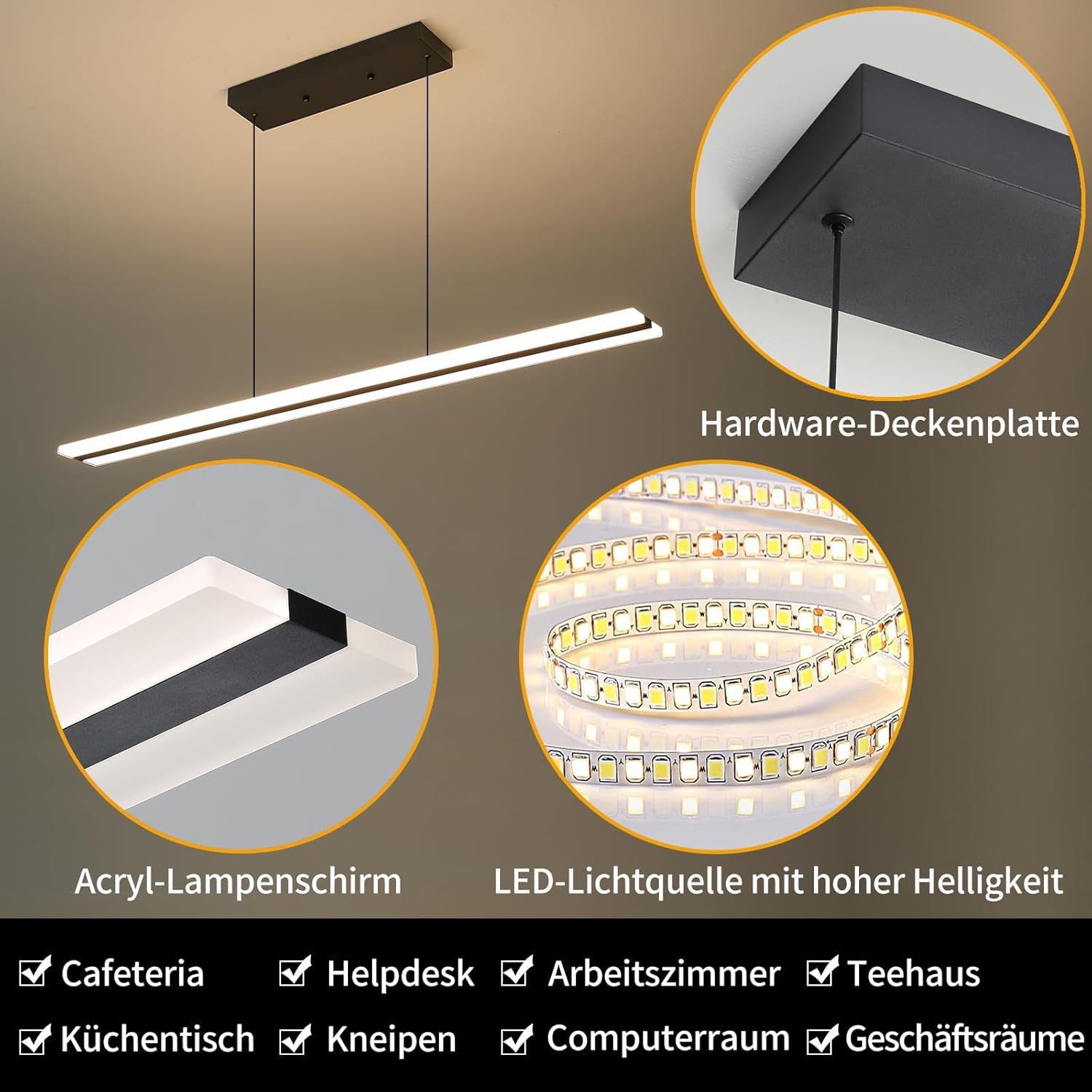 Mikeru Luce a Sospensione Acrilico 100cm - immagine 4