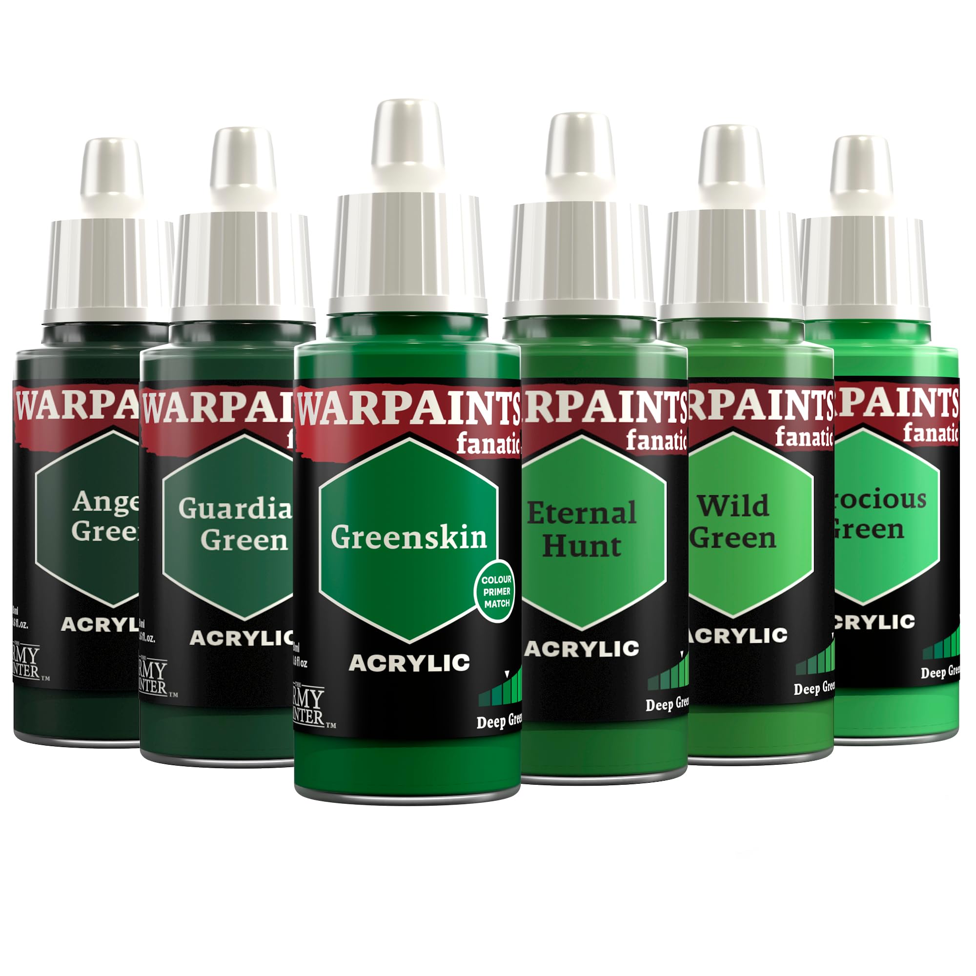 The Army Painter, Warpaints Fanatic Flexible Triad: Deep Greens, 6x18 ml Colori Acrilici - Colori modellismo per Miniature Dnd e Warhammer 40k