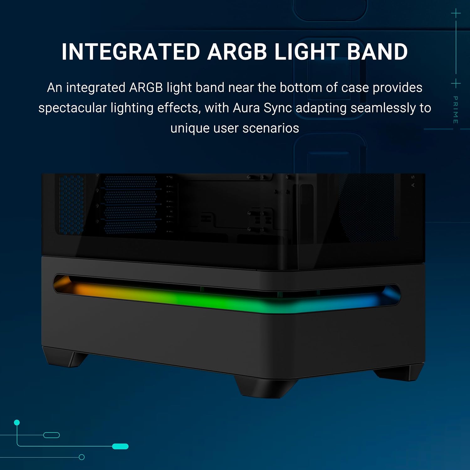 Asus Prime AP202 ARGB - Case mATX, Nero - immagine 4