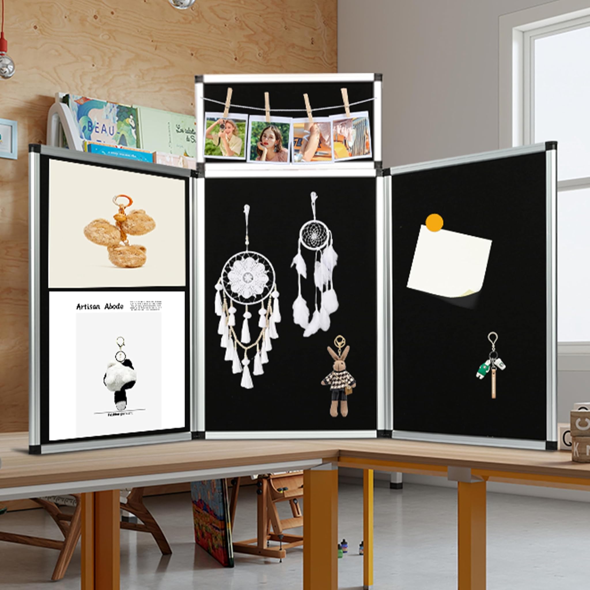 Lavagna da Presentazione Pieghevole 180x90cm, Nera