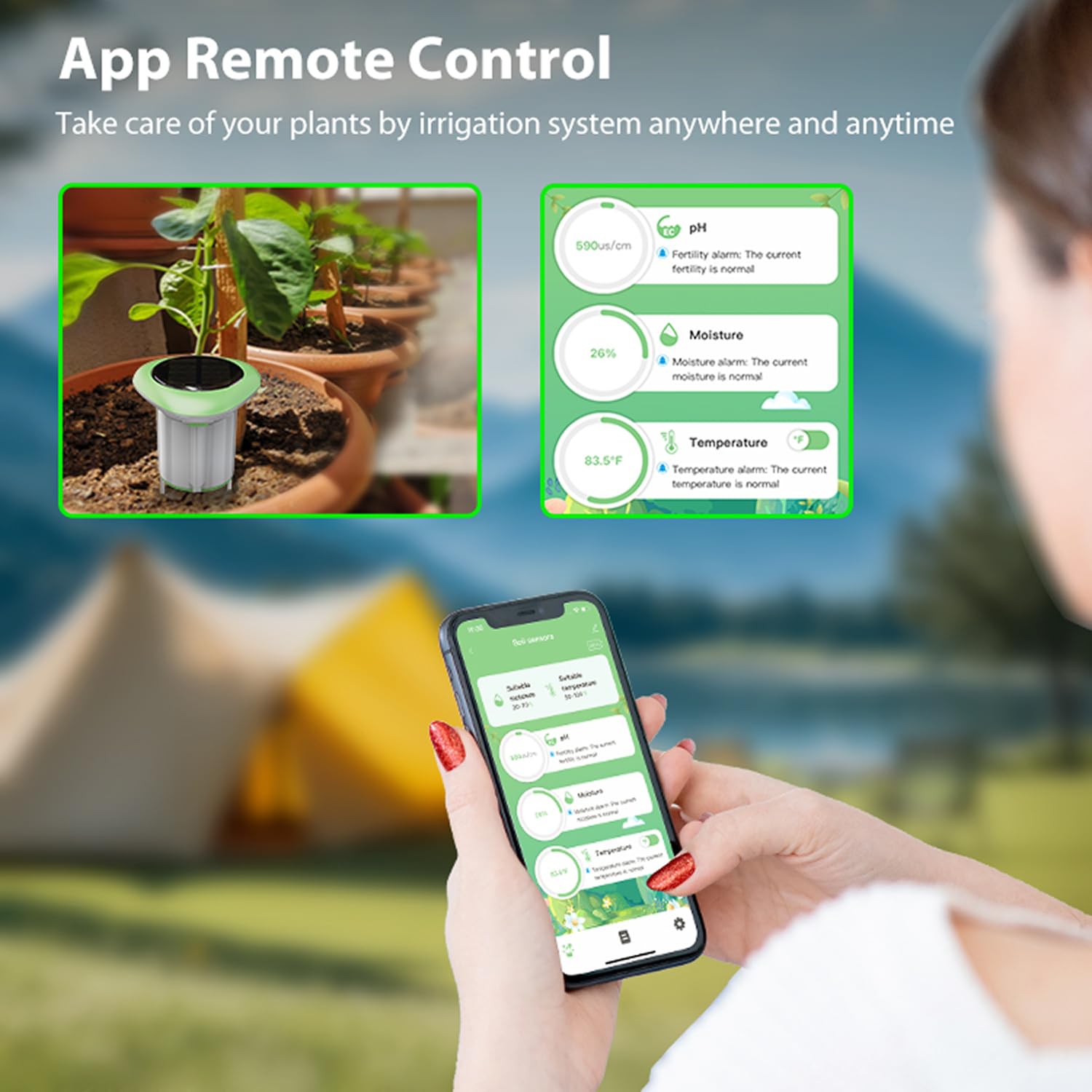 Sensore di Umidità del Suolo WiFi Solare e Bluetooth - immagine 5