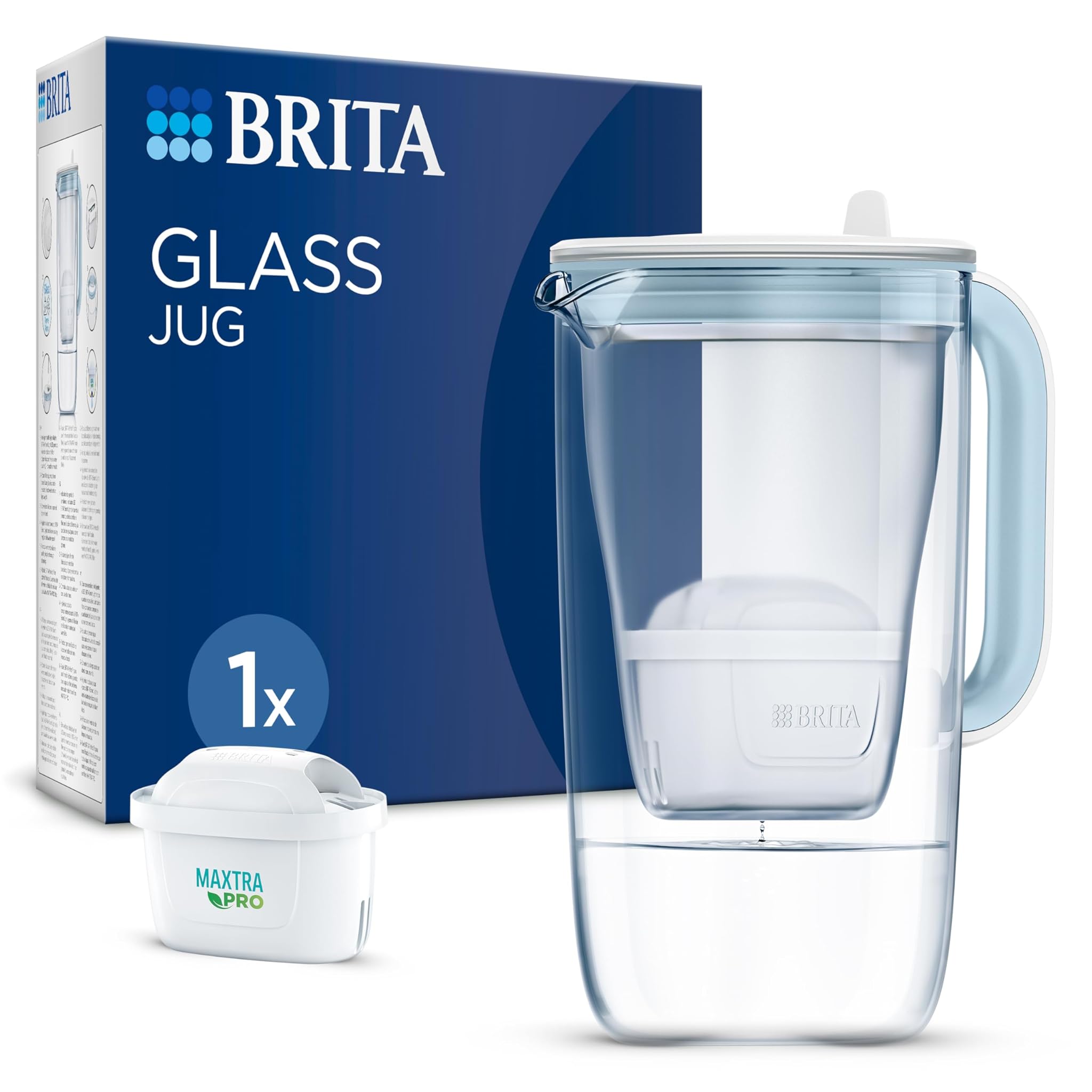 Brita Caraffa Filtro Vetro Blu 2,5L