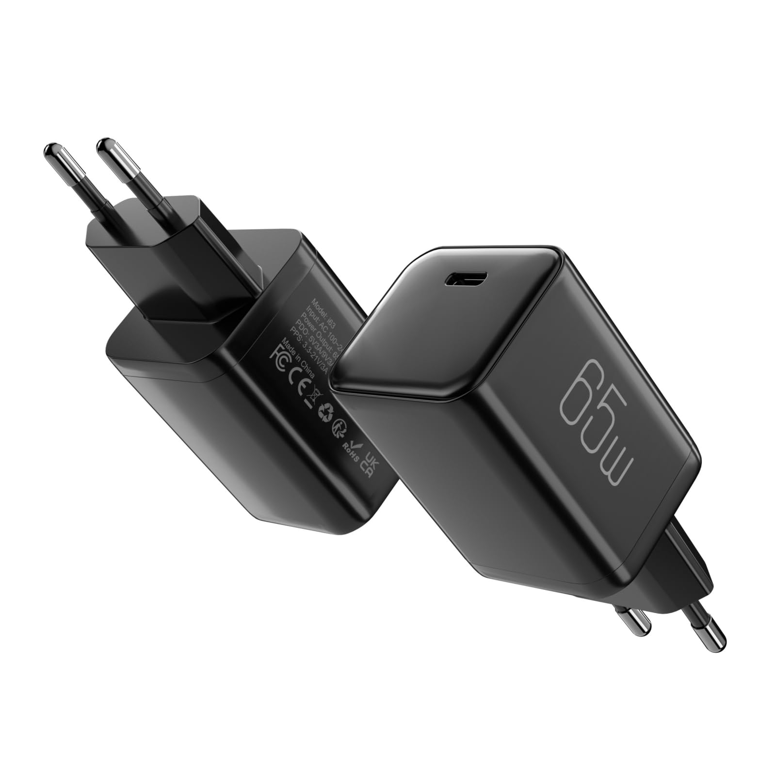 Caricatore USB C 65W GaN Superveloce (2 Pezzi)