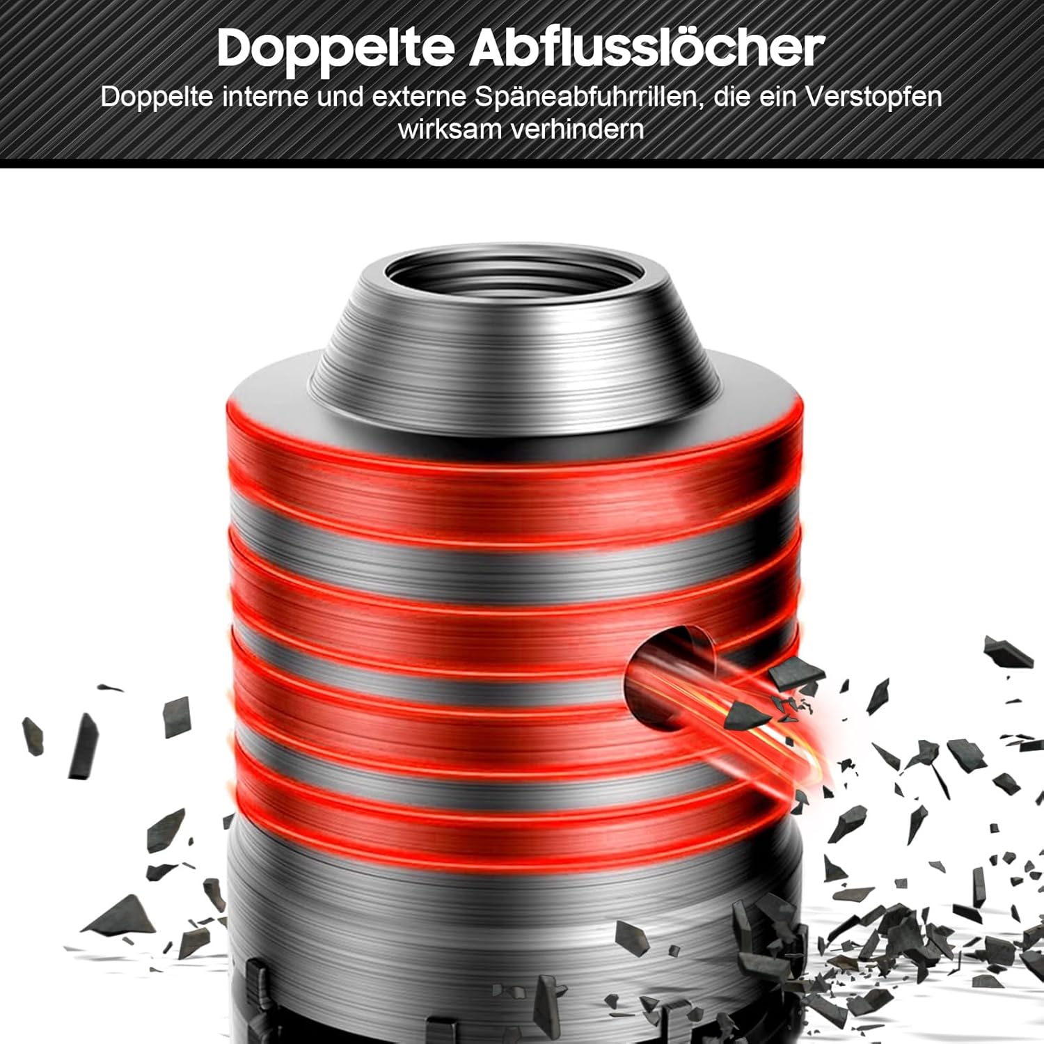 Set 9 Seghe a Tazza per Calcestruzzo con Codolo - immagine 3