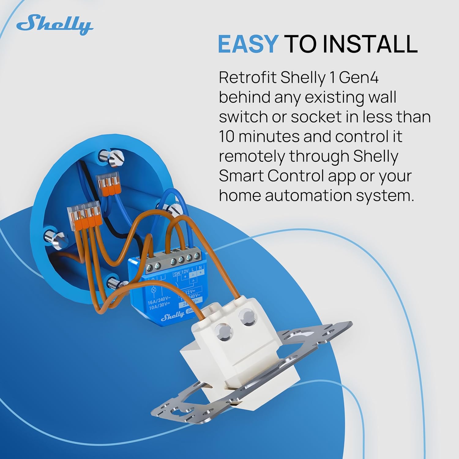Shelly 1 Gen4 - Interruttore Relè Intelligente Wi-Fi (2 Pezzi) - immagine 3