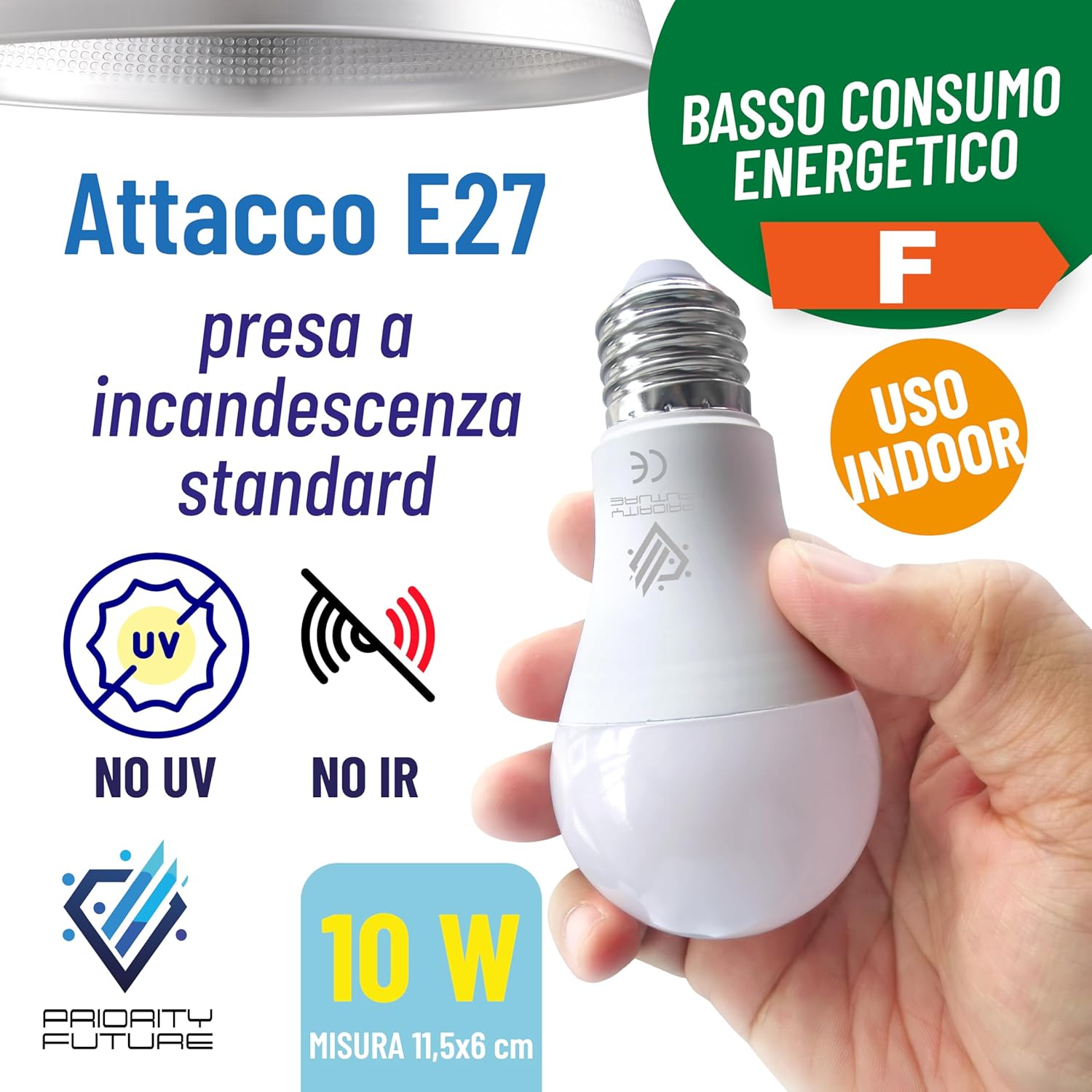 Lampadina LED RGBW E27 con Telecomando - immagine 3