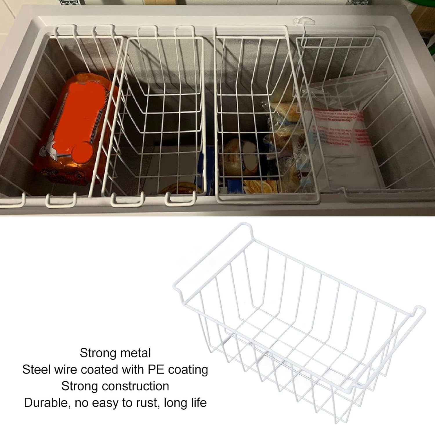 Focket 2Pcs Cestini Organizzatori in Filo Metallico - immagine 2