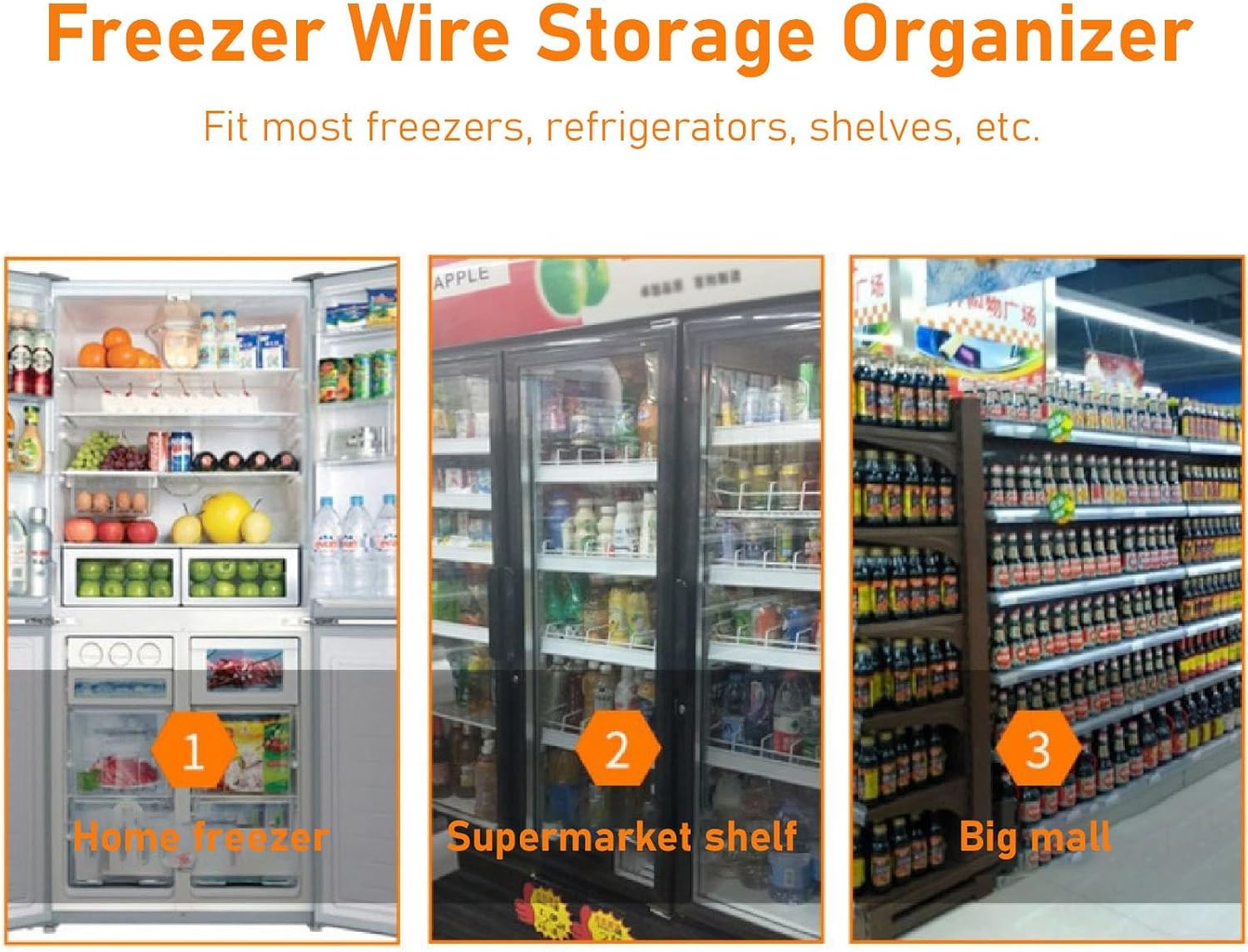 Focket 2Pcs Cestini Organizzatori in Filo Metallico - immagine 4