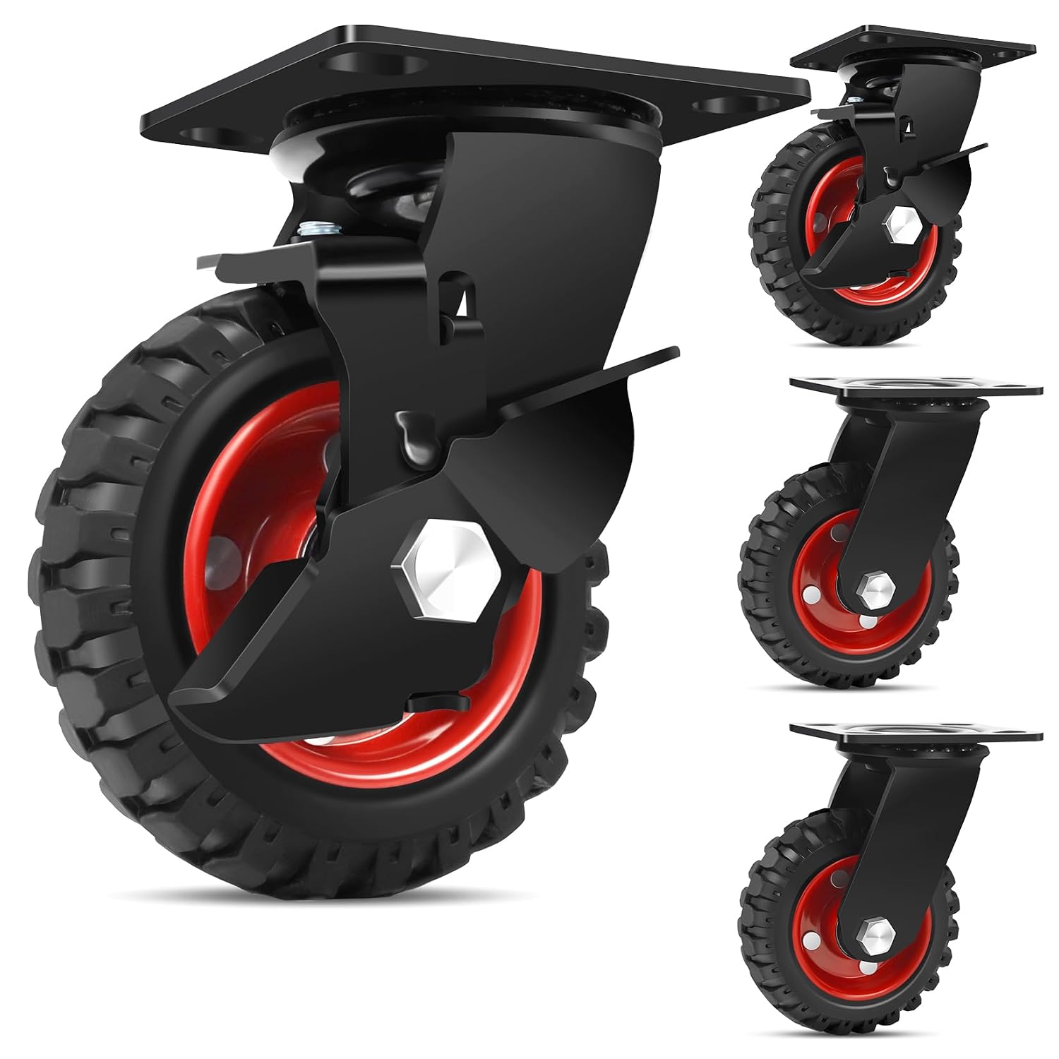 W B D WEIBIDA 4 Ruote Girevoli 125mm per Carrello Pesanti | YLCASTER | Velz