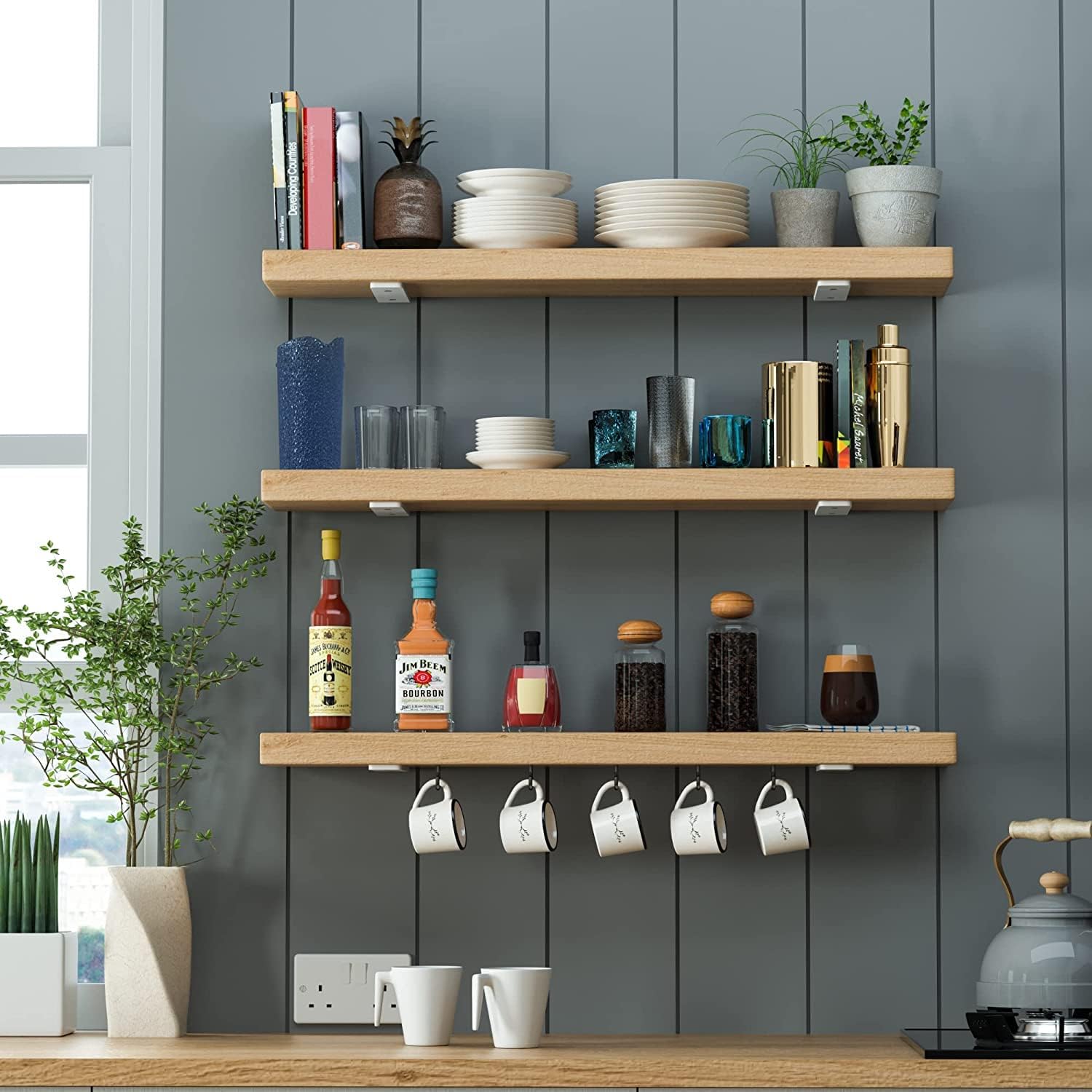 Staffe per Mensole Resistenti 30 cm, 4 Pezzi - immagine 10