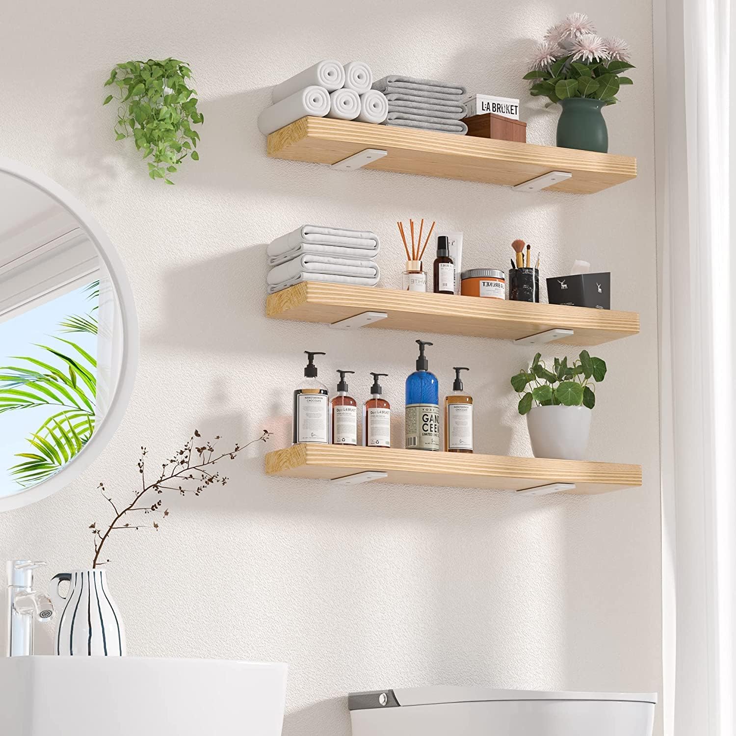 Staffe per Mensole Resistenti 30 cm, 4 Pezzi - immagine 5