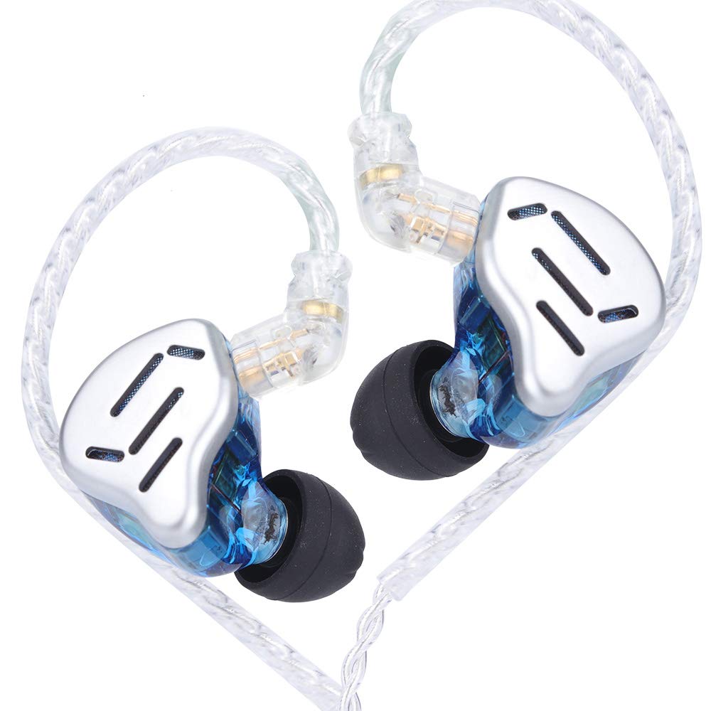 Linsoul KZ Zax - Auricolari In-Ear Hi-Fi Ibridi, Blu