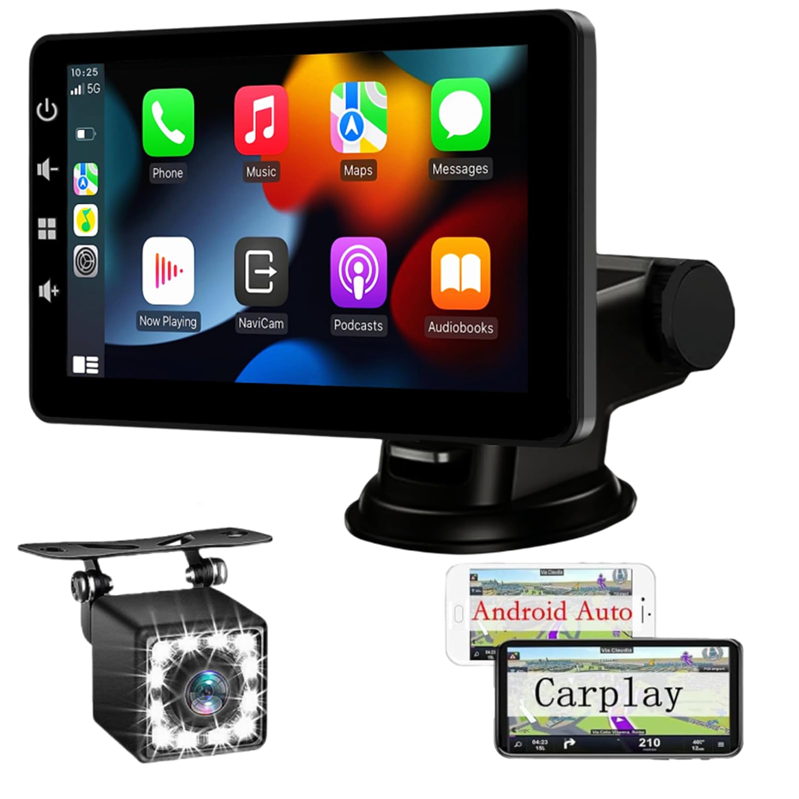 Schermo Auto con Wireless CarPlay - 7" Touchscreen