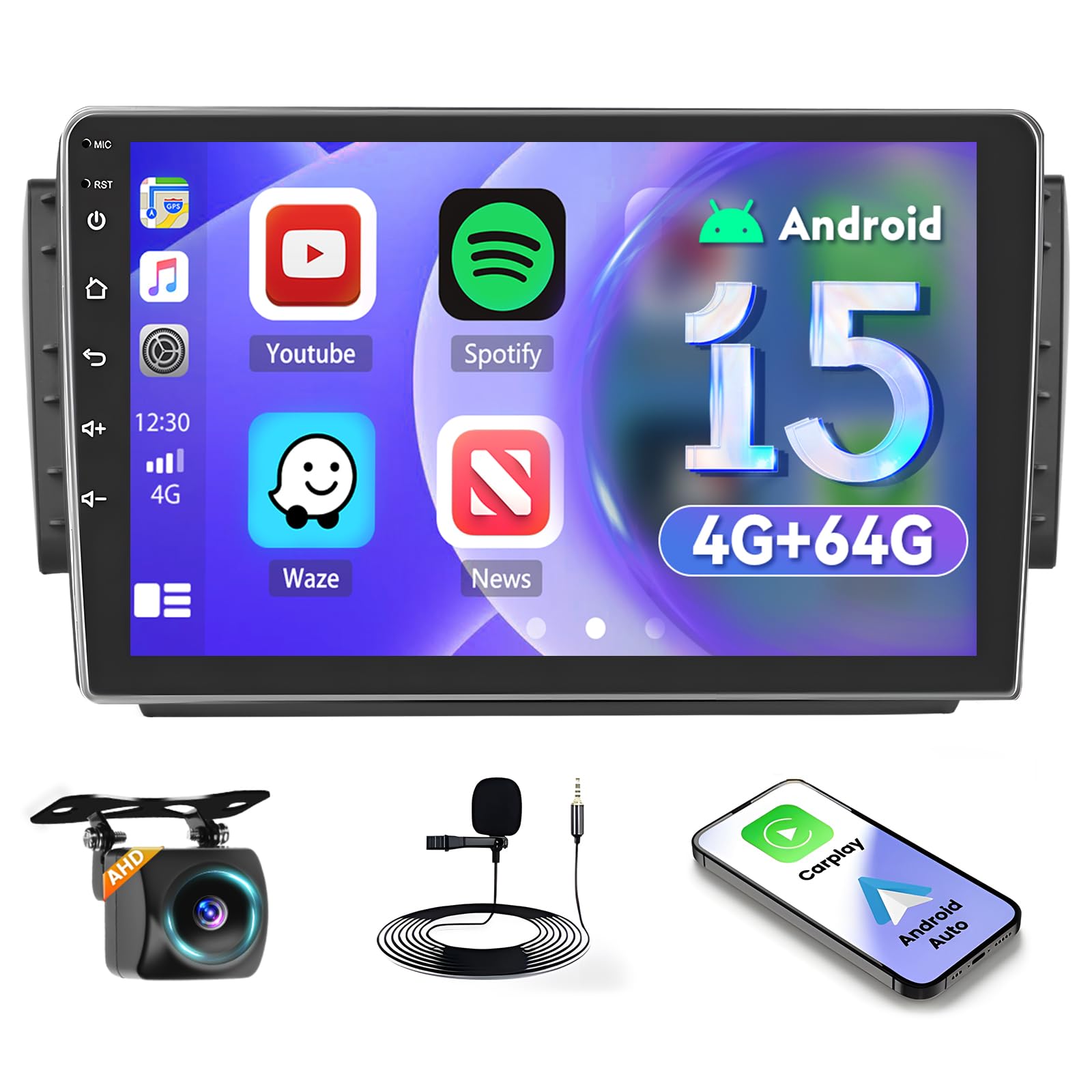 Inefala Android 15 Autoradio 10.1" per Peugeot 208/2008