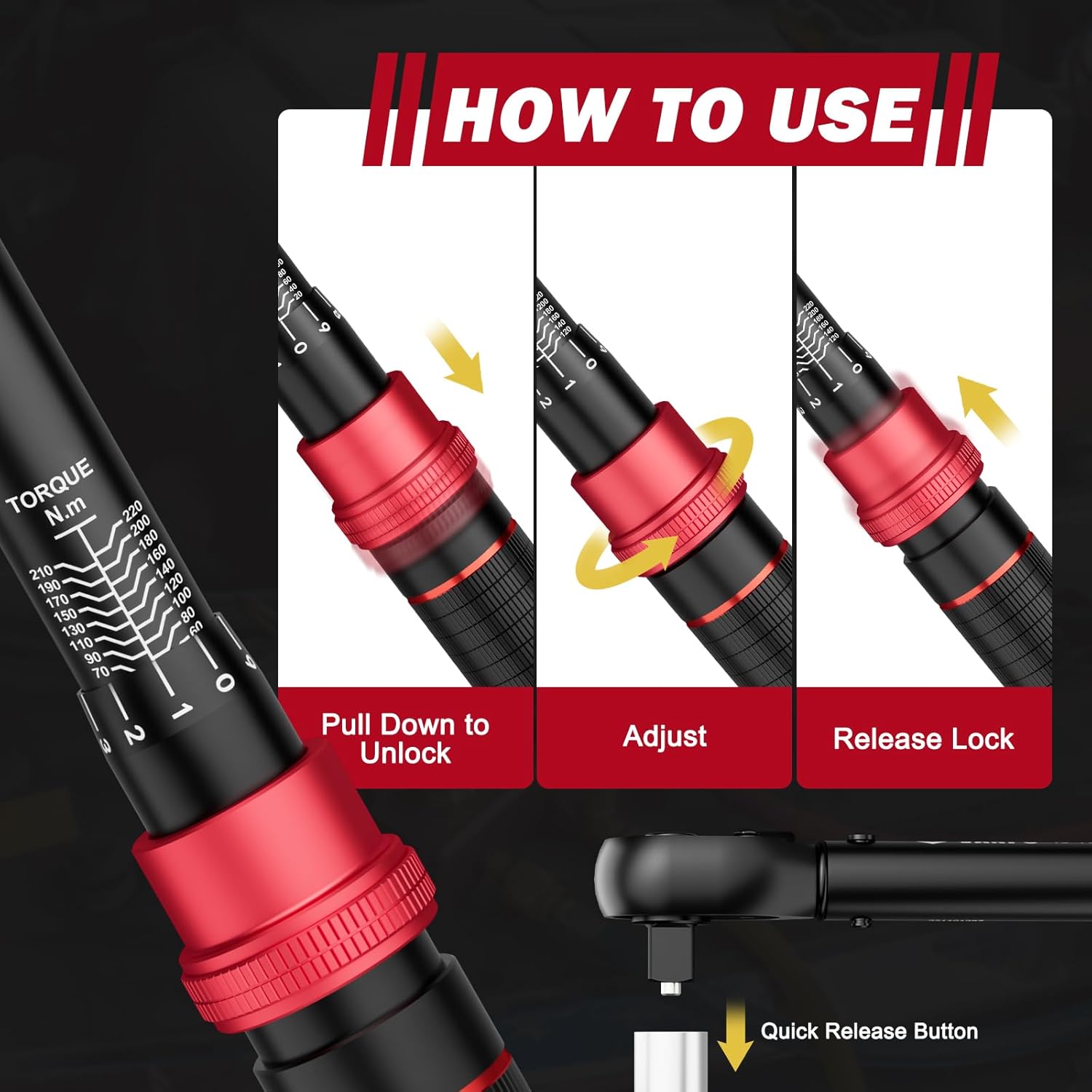 Vanpo Chiave Dinamometrica Set 47 Pezzi - immagine 5