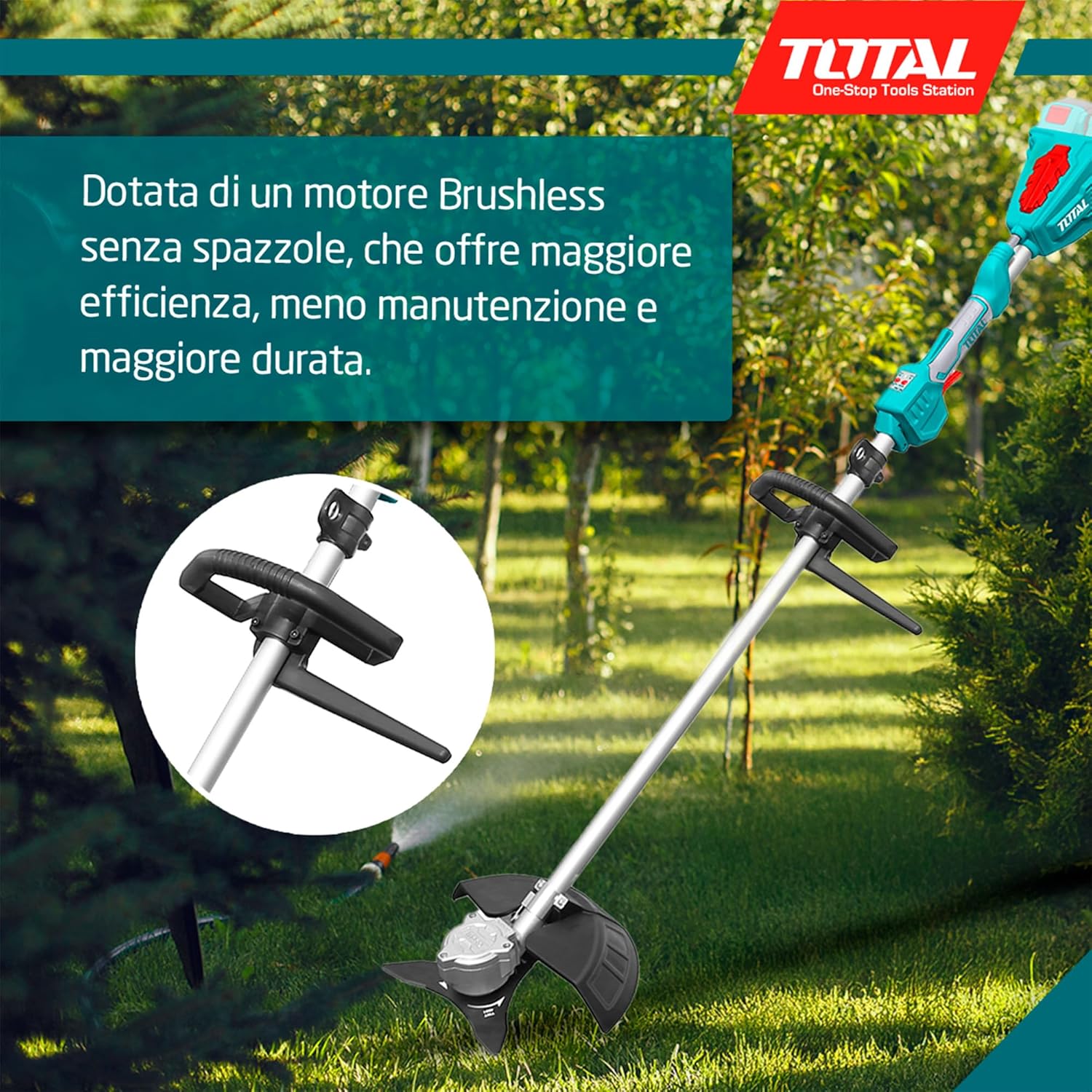 Total - Decespugliatore Brushless a Batteria 20V - immagine 4