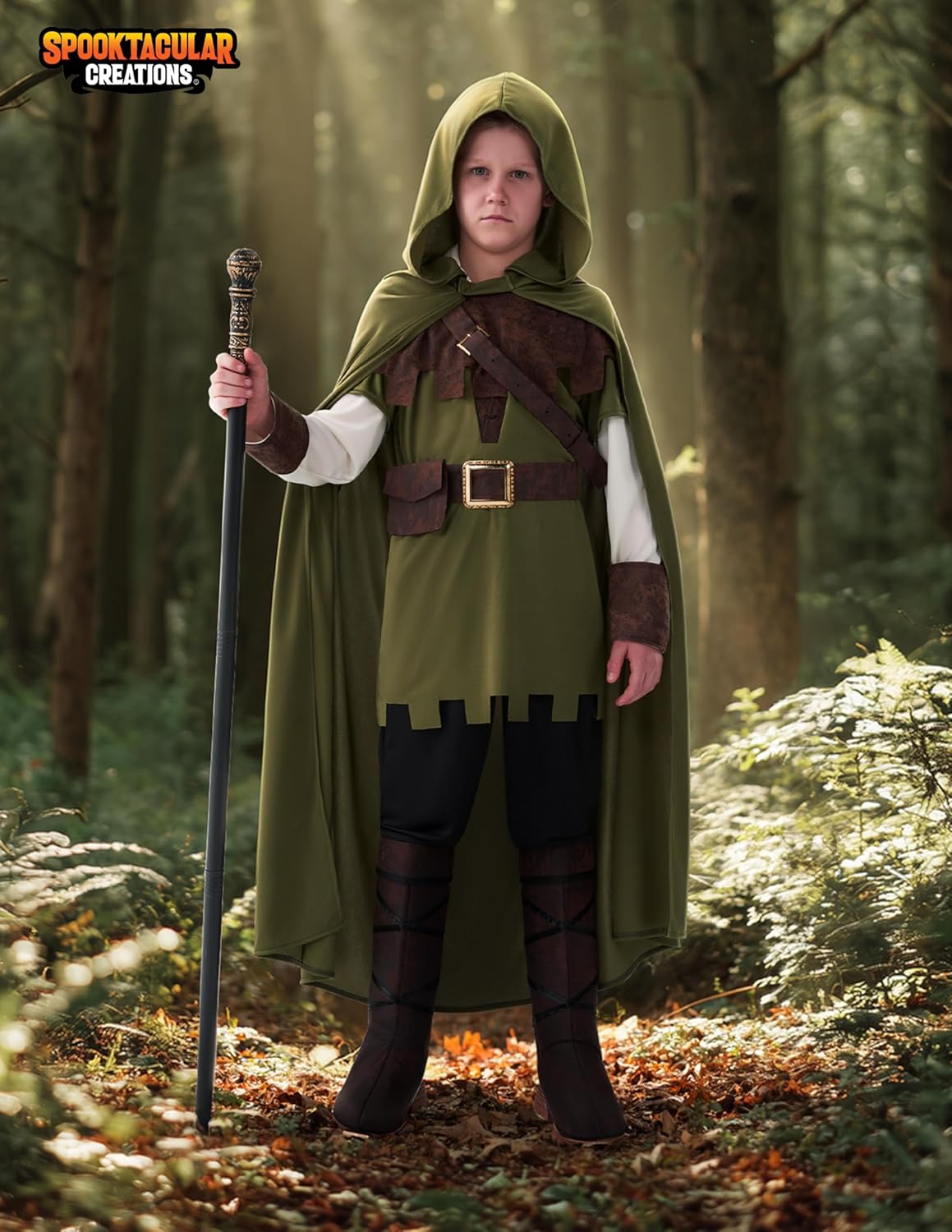 Spooktacular Creations Costume Robin Hood Ragazzi, Verde - immagine 2