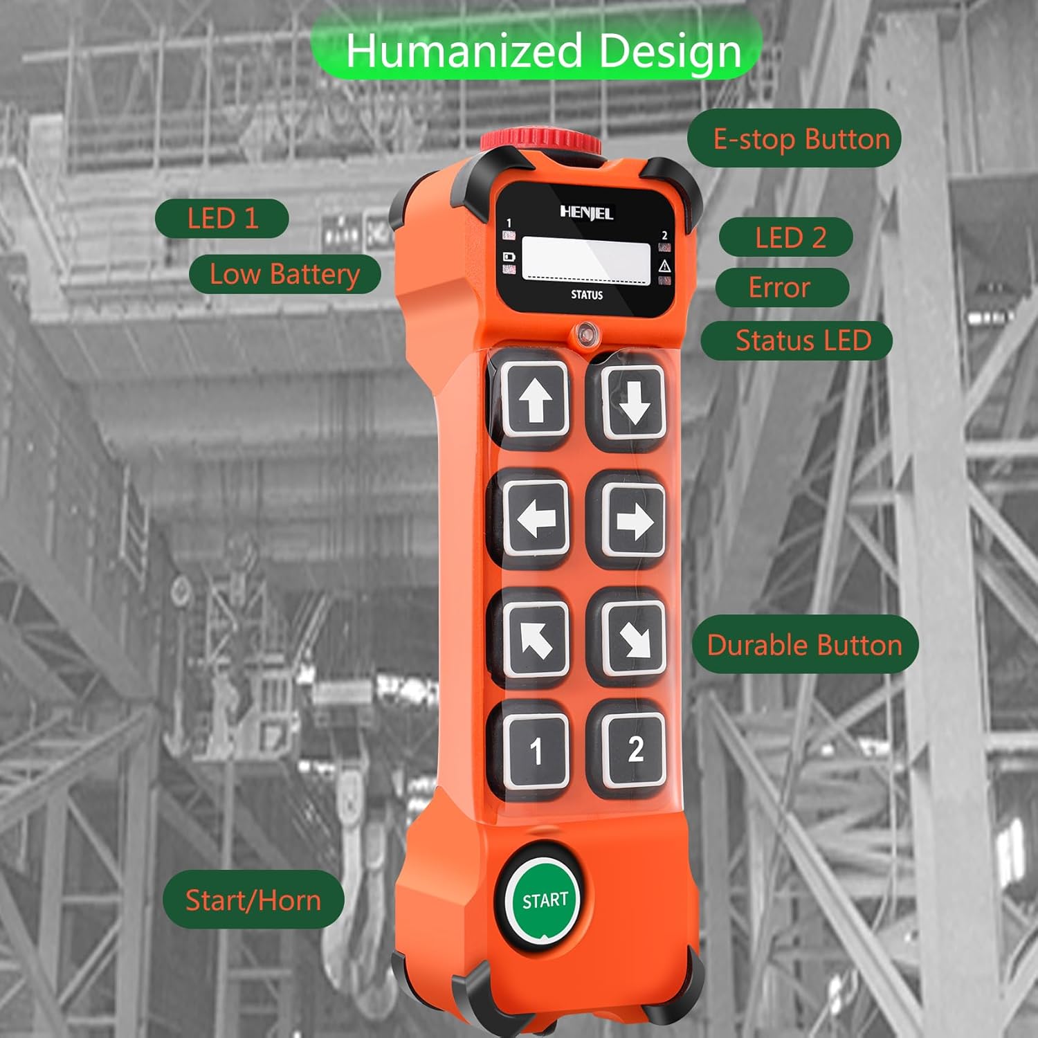 Telecomando Gru Wireless 2 Velocità 8 Pulsanti - immagine 2