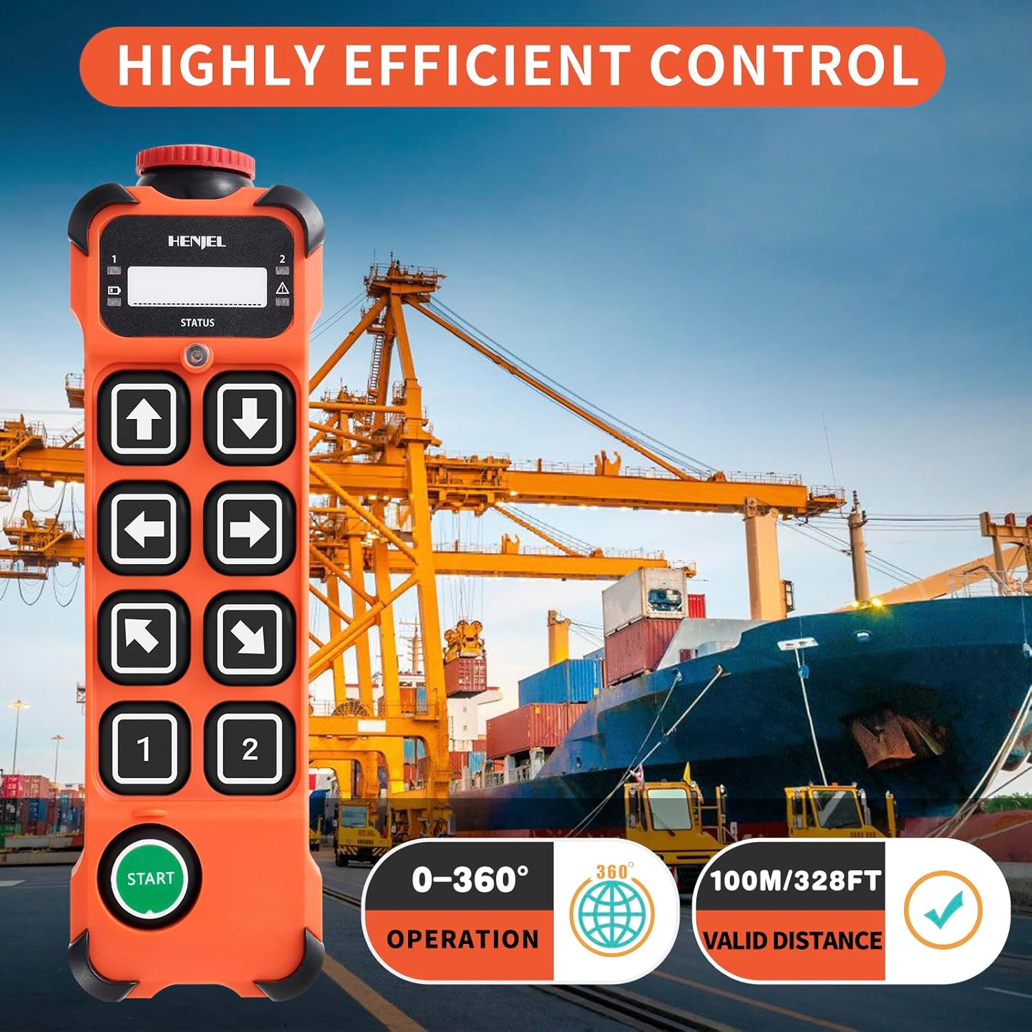 Telecomando Gru Wireless 2 Velocità 8 Pulsanti - immagine 5