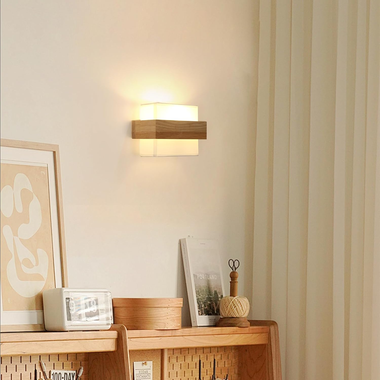 Riserva Applique da Parete Legno E27 Vintage - immagine 6