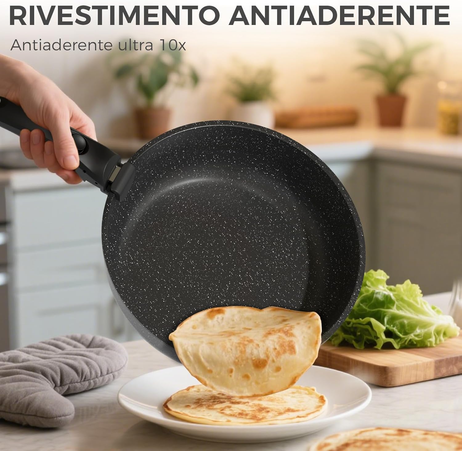 Yashe Set da Cucina 15 Pezzi Antiaderente - immagine 2