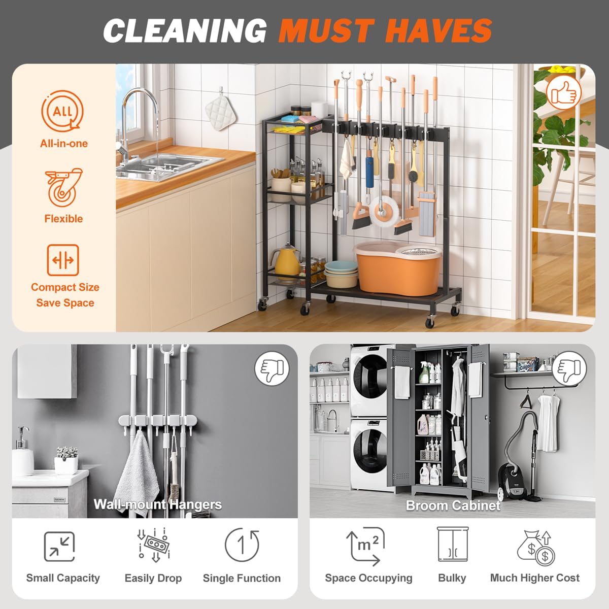 Porta Scope e Organizzatore per Prodotti di Pulizia - immagine 3